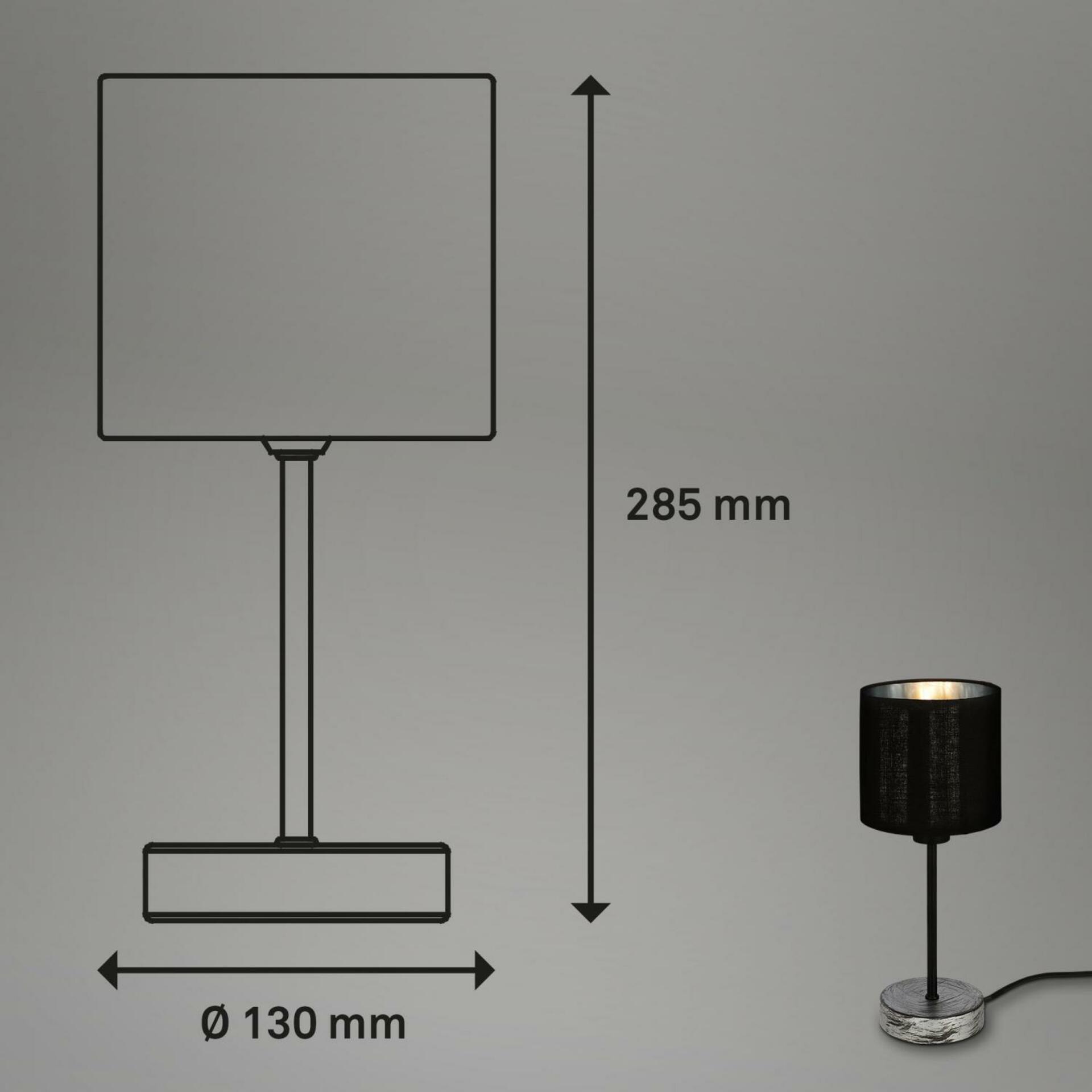 BRILONER Stolní lampa, pr. 10 cm, 25 W, E14, antická stříbrná BRI 7737-014