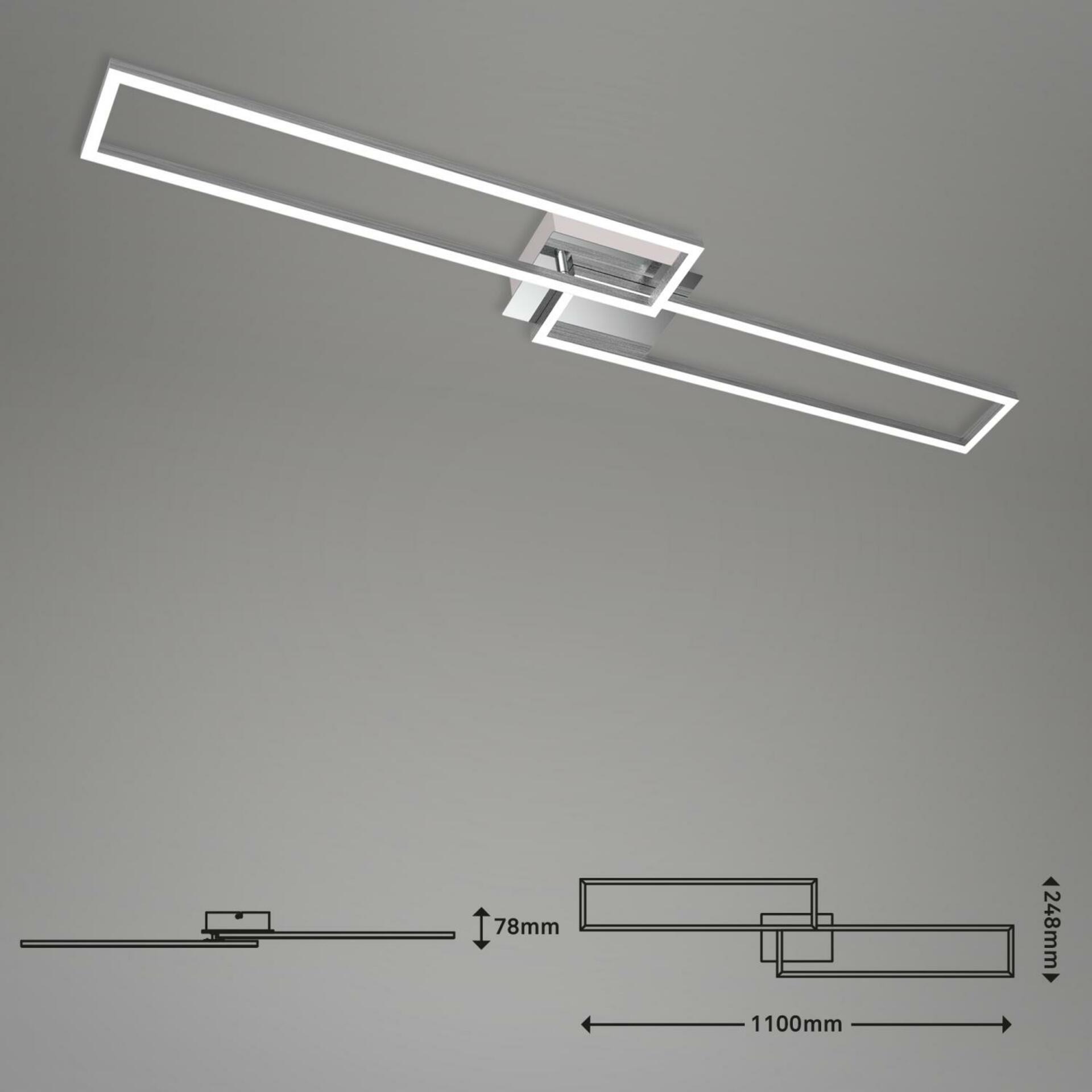 BRILONER LED CCT rám 110 cm 40W 2x2200lm chrom BRILO 3145-018