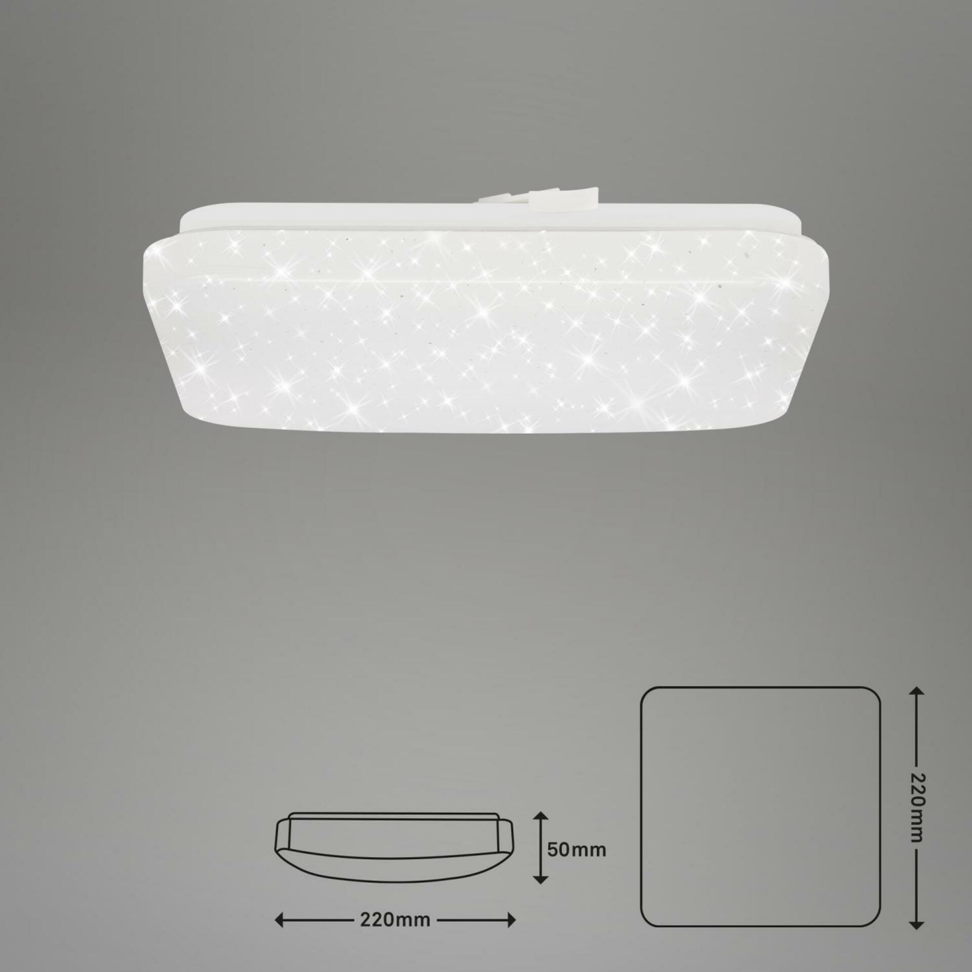 BRILONER LED stropní svítidlo hvězdné nebe, 22 cm, 8 W, bílé BRILO 3389-016