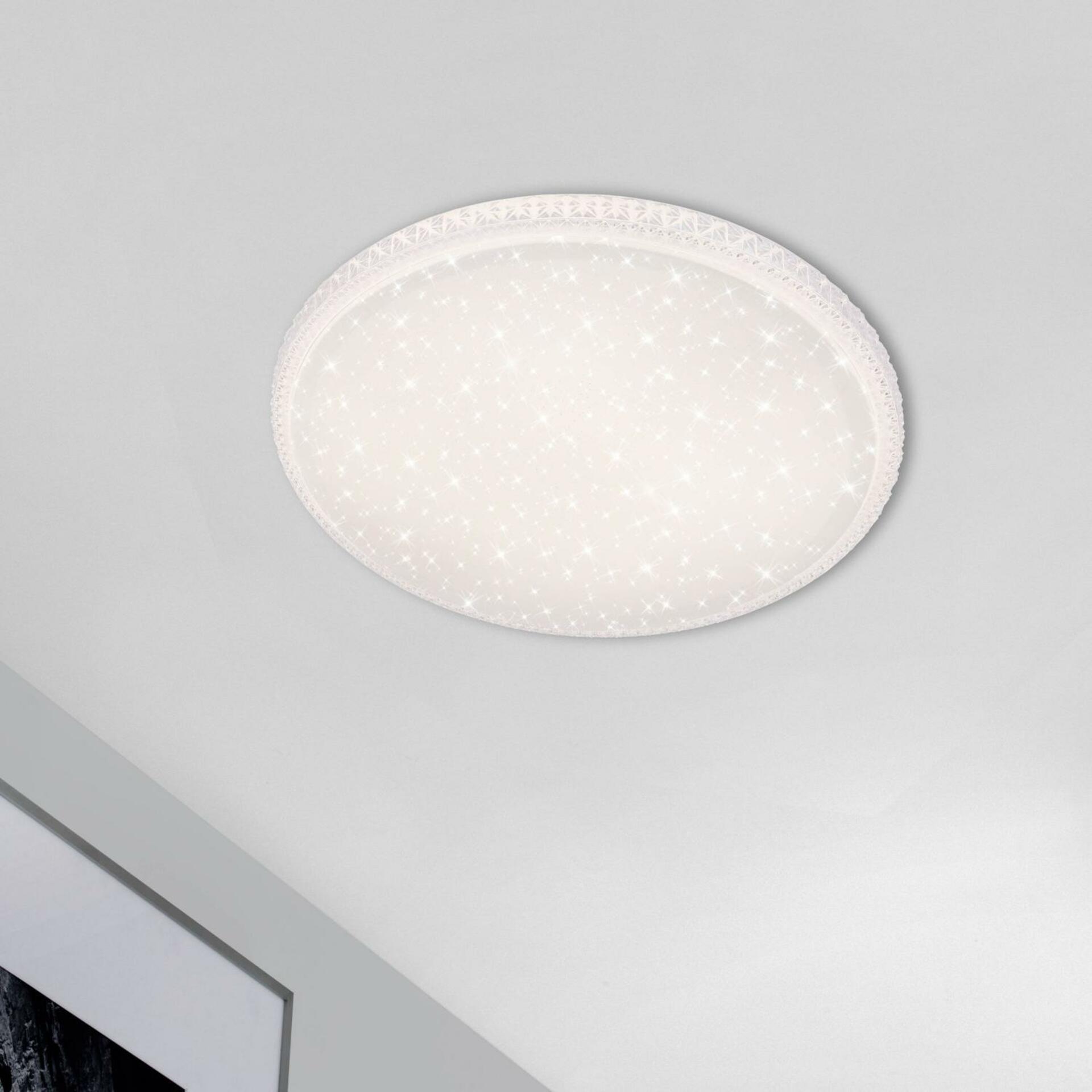 BRILONER LED stropní svítidlo hvězdné nebe, pr. 39 cm, 24 W, bílé BRILO 3412-016