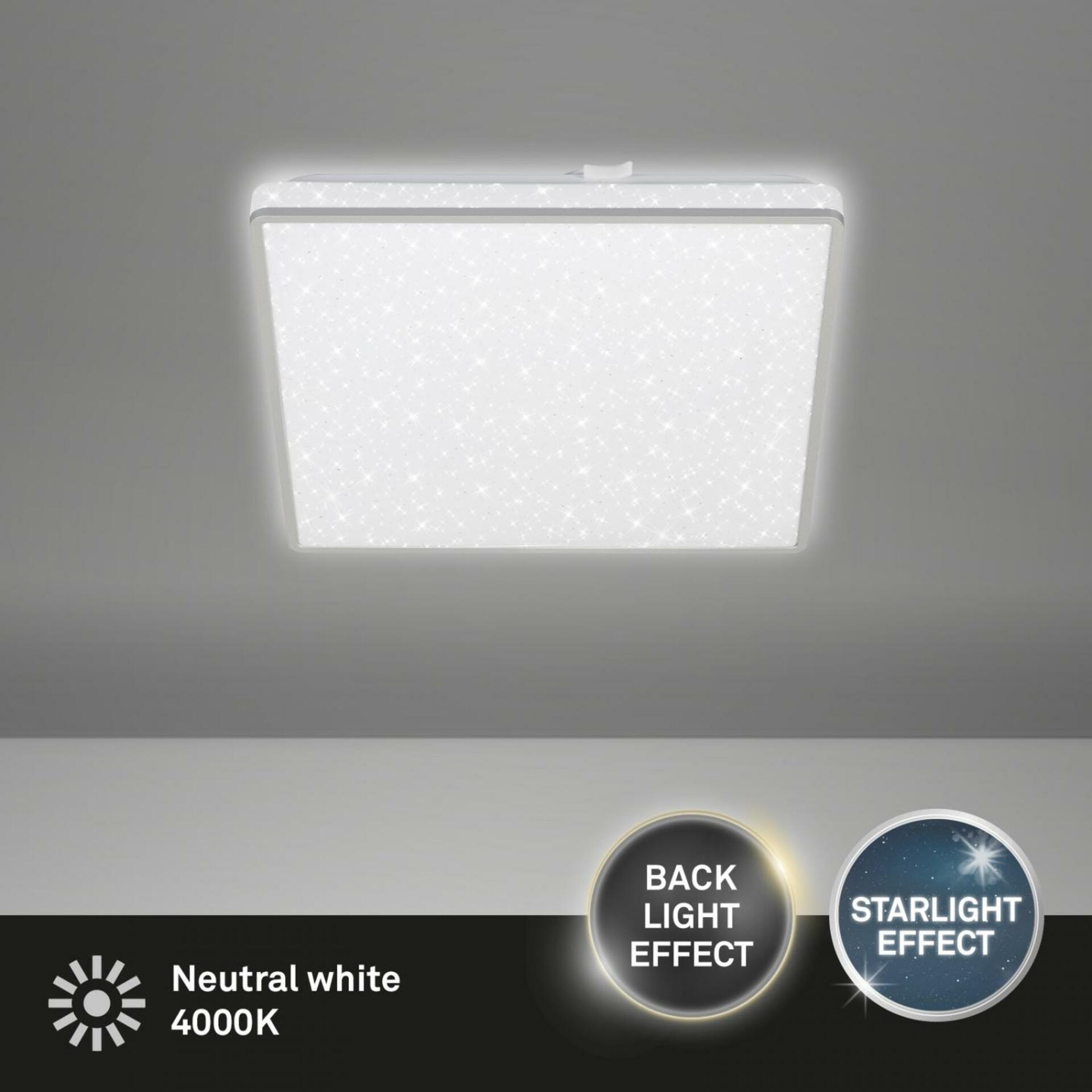 BRILONER LED stropní svítidlo, 27 cm, 15 W, 1800 lm, matný chrom BRILO 3748-414