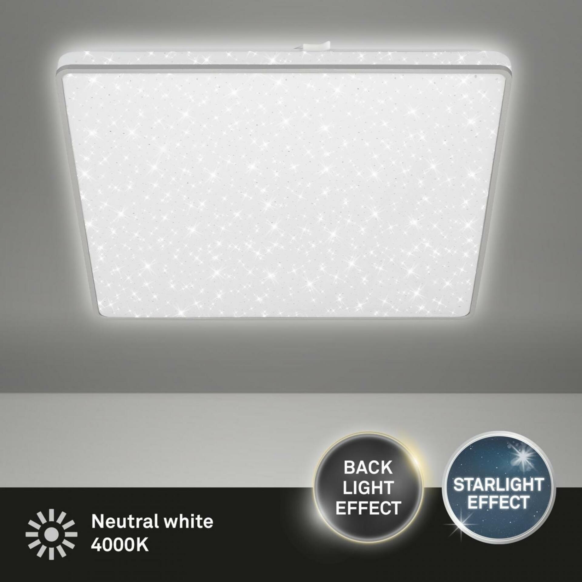 BRILONER LED stropní svítidlo, 37 cm, 24 W, 2800 lm, matný chrom BRILO 3749-414