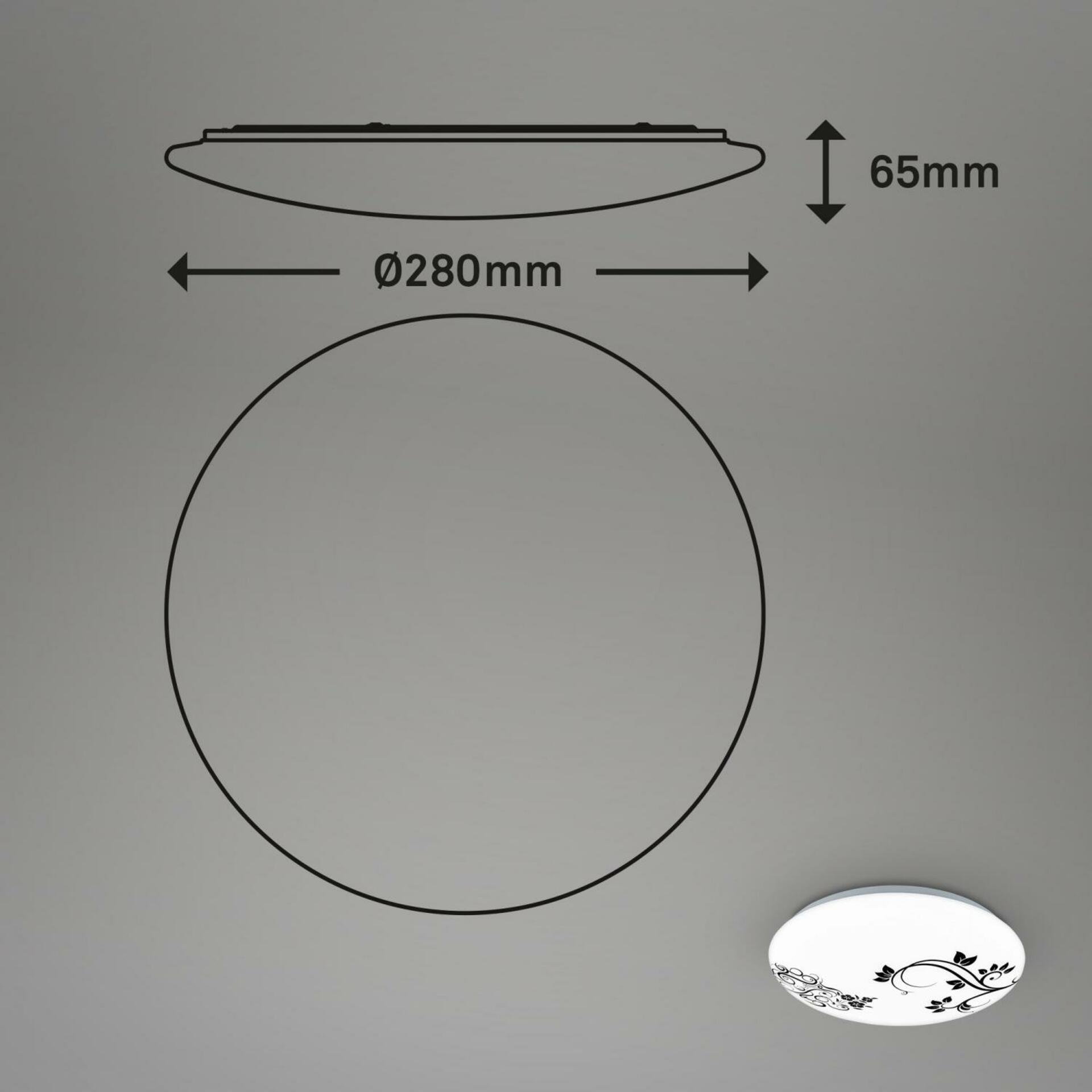 BRILONER LED stropní svítidlo, 28 cm, LED modul, 12W, 1300lm, bílé BRILO 3899016