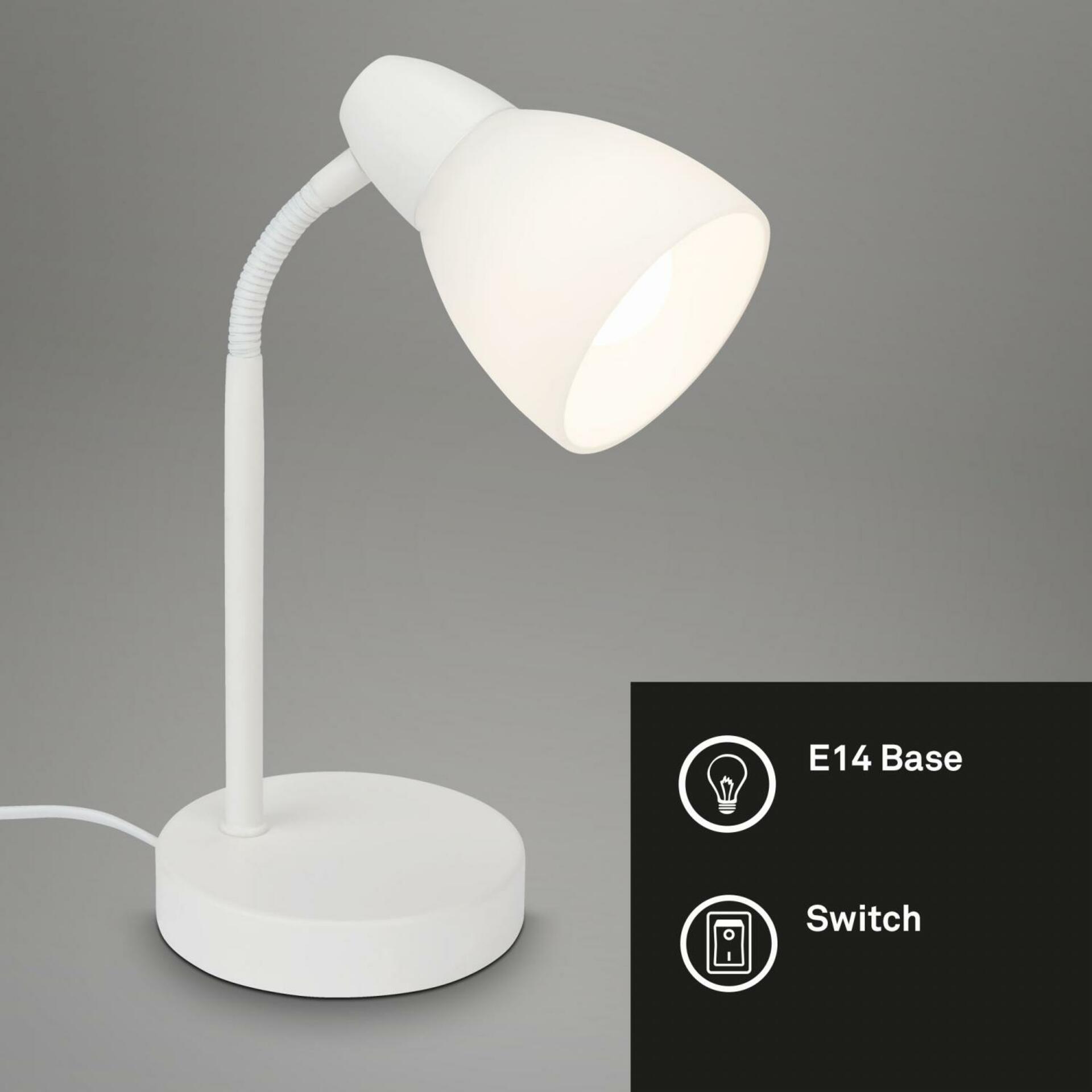 BRILONER Stolní lampa, 30 cm, max. 25 W, bílé BRILO 7022-016