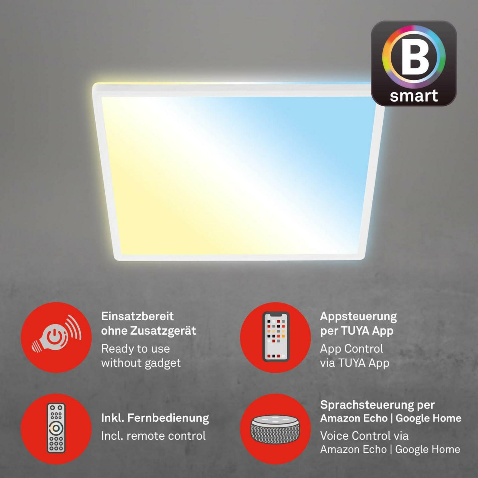 BRILONER CCT svítidlo LED panel, 42 cm, 22 W, 3000 lm, bílé BRILO 7060-016