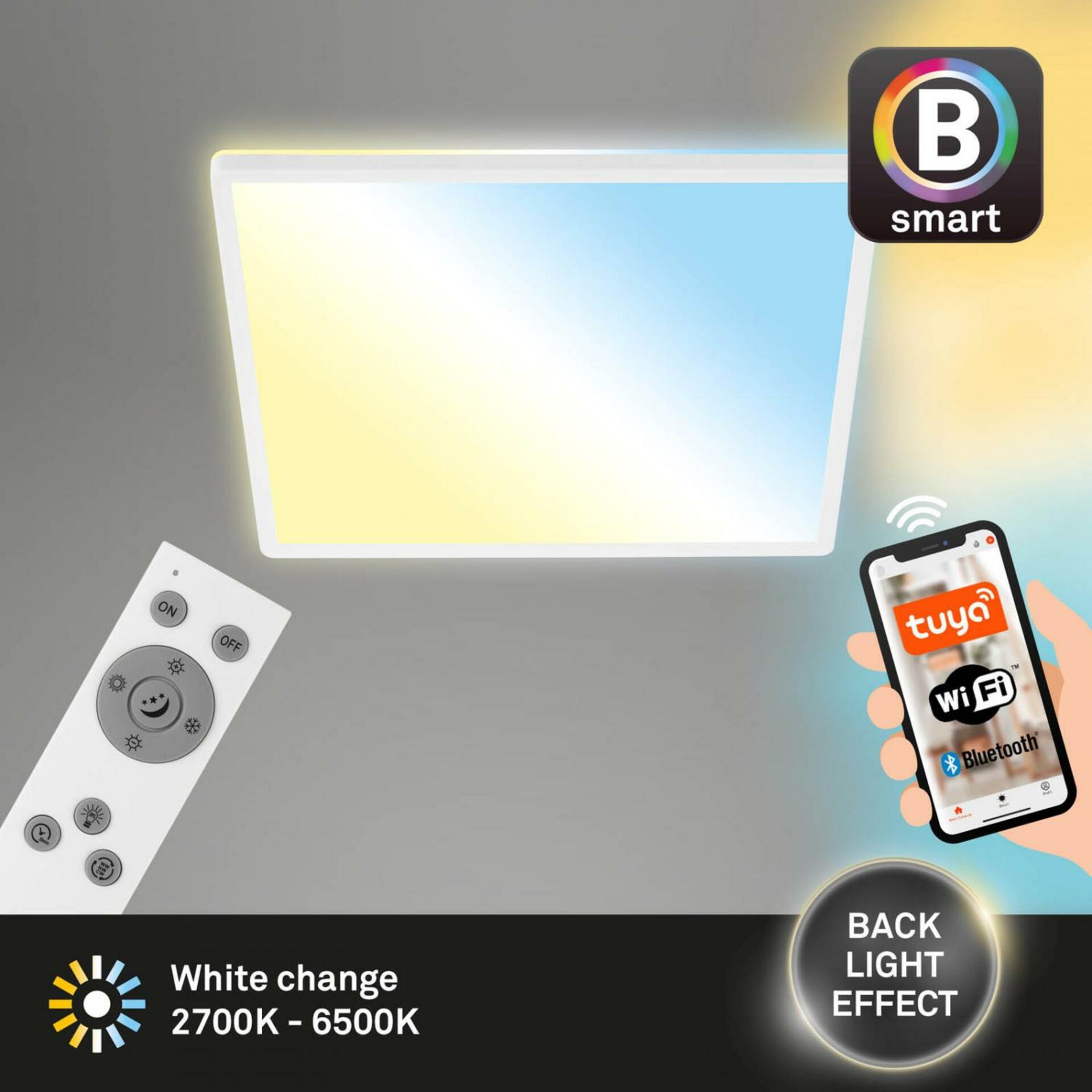 BRILONER CCT svítidlo LED panel, 42 cm, 22 W, 3000 lm, bílé BRILO 7060-016