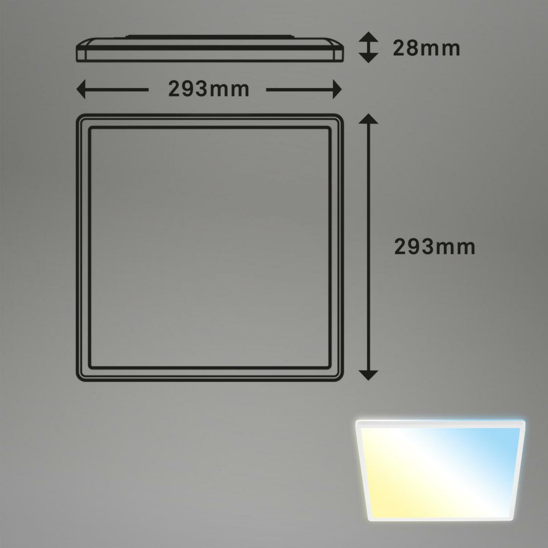 BRILONER Slim CCT svítidlo LED panel, 29,3 cm, 18 W, bílé BRILO 7081-016