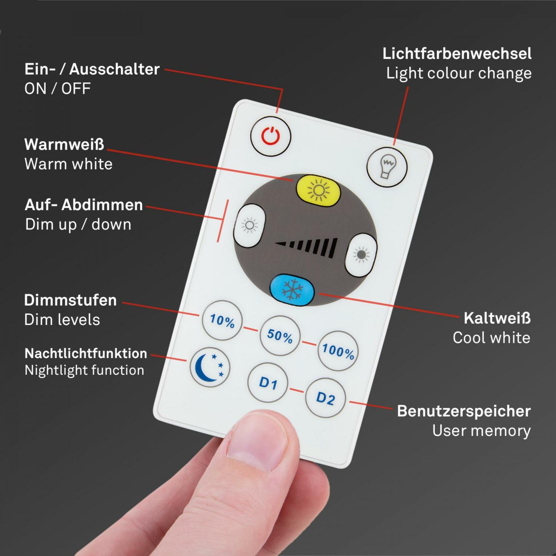 BRILONER Slim CCT svítidlo LED panel, 29,3 cm, 18 W, bílé BRILO 7081-016