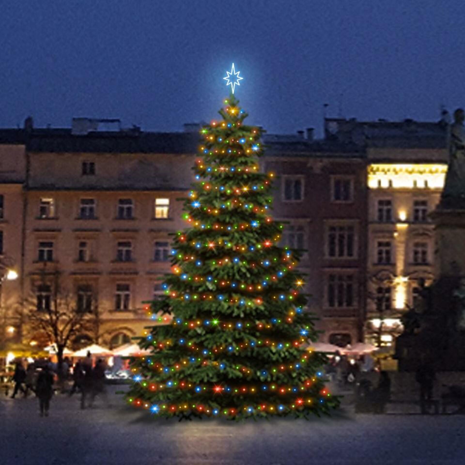 DecoLED LED světelná sada na stromy vysoké 9-11m, barevná