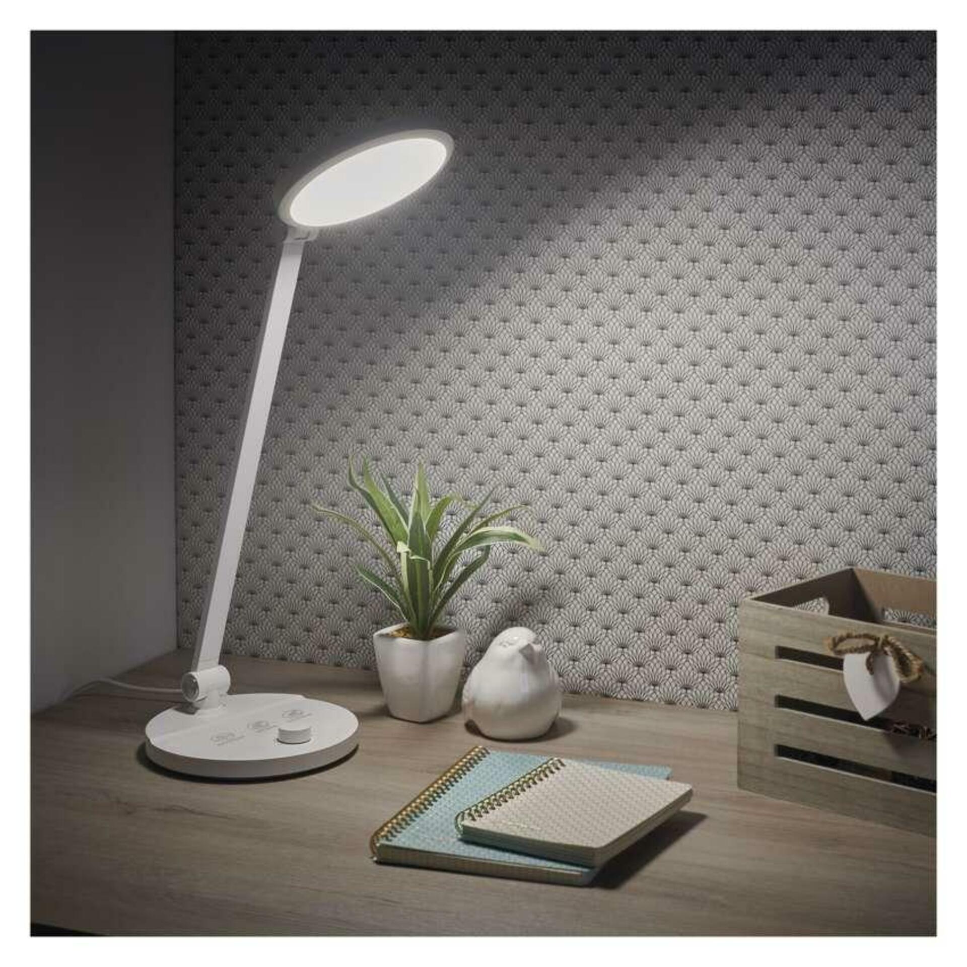 EMOS LED stolní lampa CHARLES, bílá Z7628W