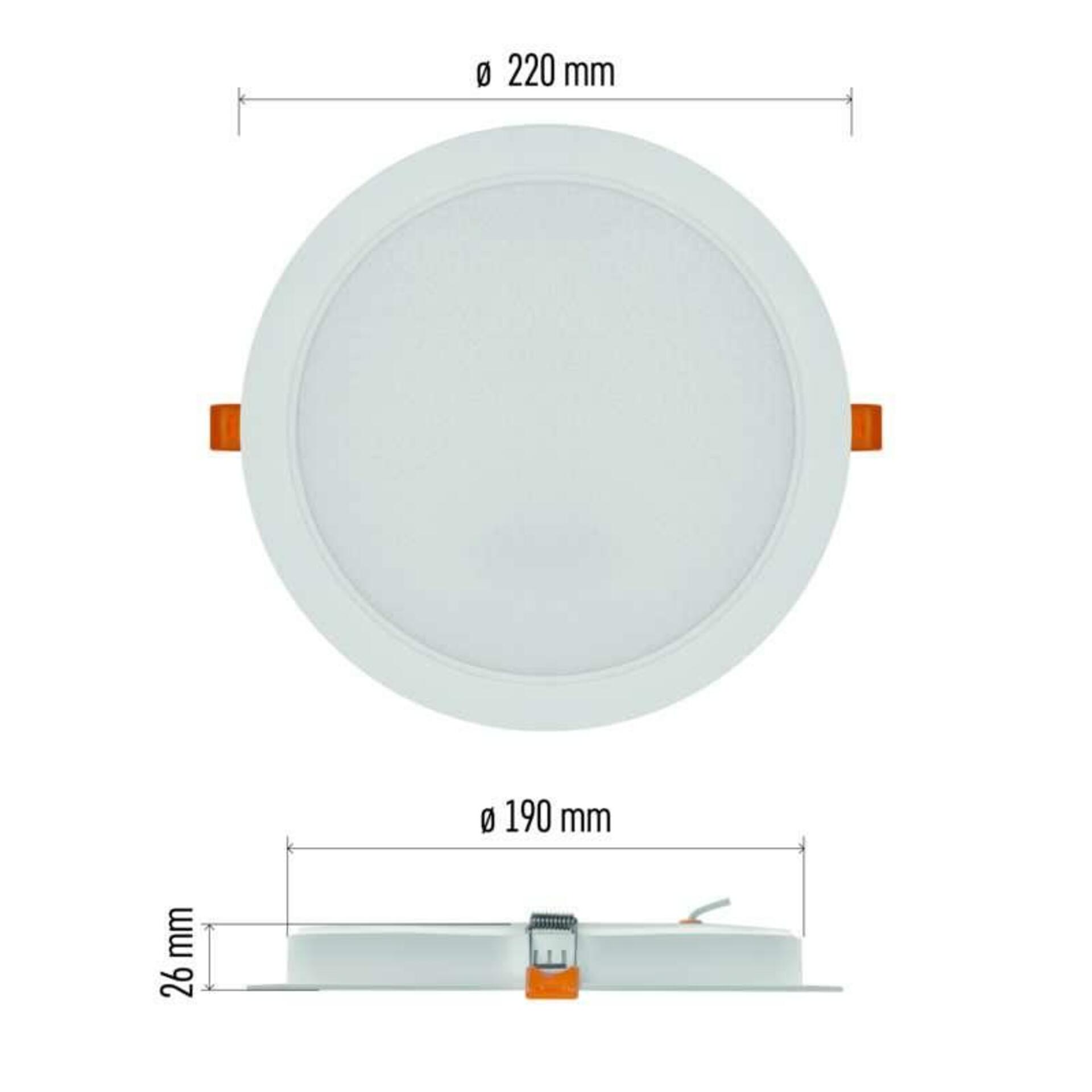 EMOS LED podhledové svítidlo RUBIC 22 cm, 24 W, neutrální bílá ZD1452