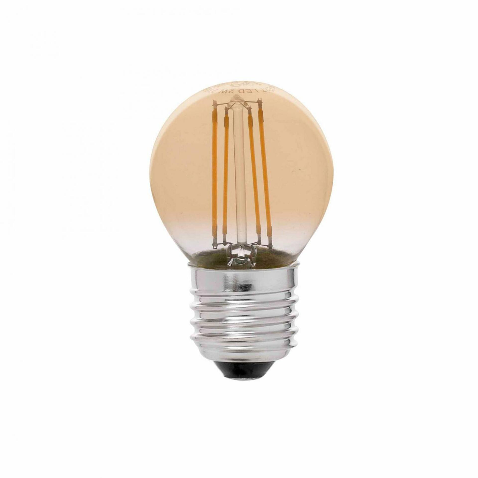 FARO LED žárovka G45 E27 4W filament AMBER DIM 2200K