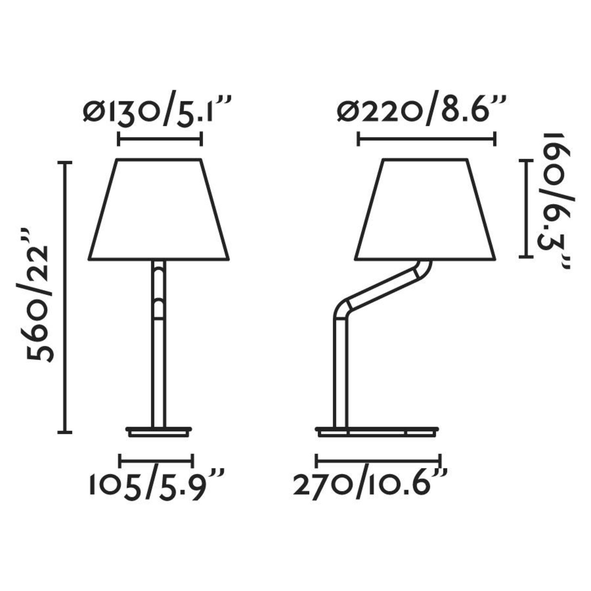 FARO ETERNA chrom/béžová stolní lampa