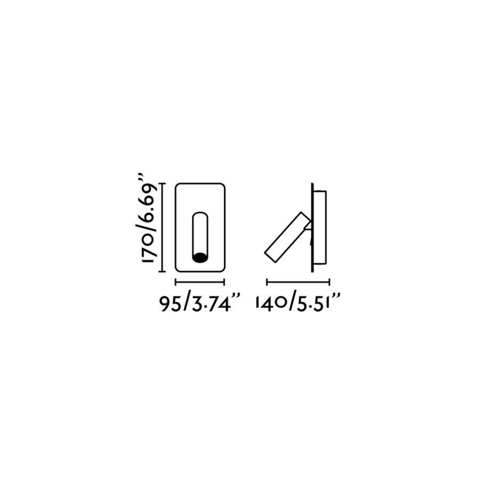 FARO SUAU LED zapuštěné nástěnné svítidlo, černá