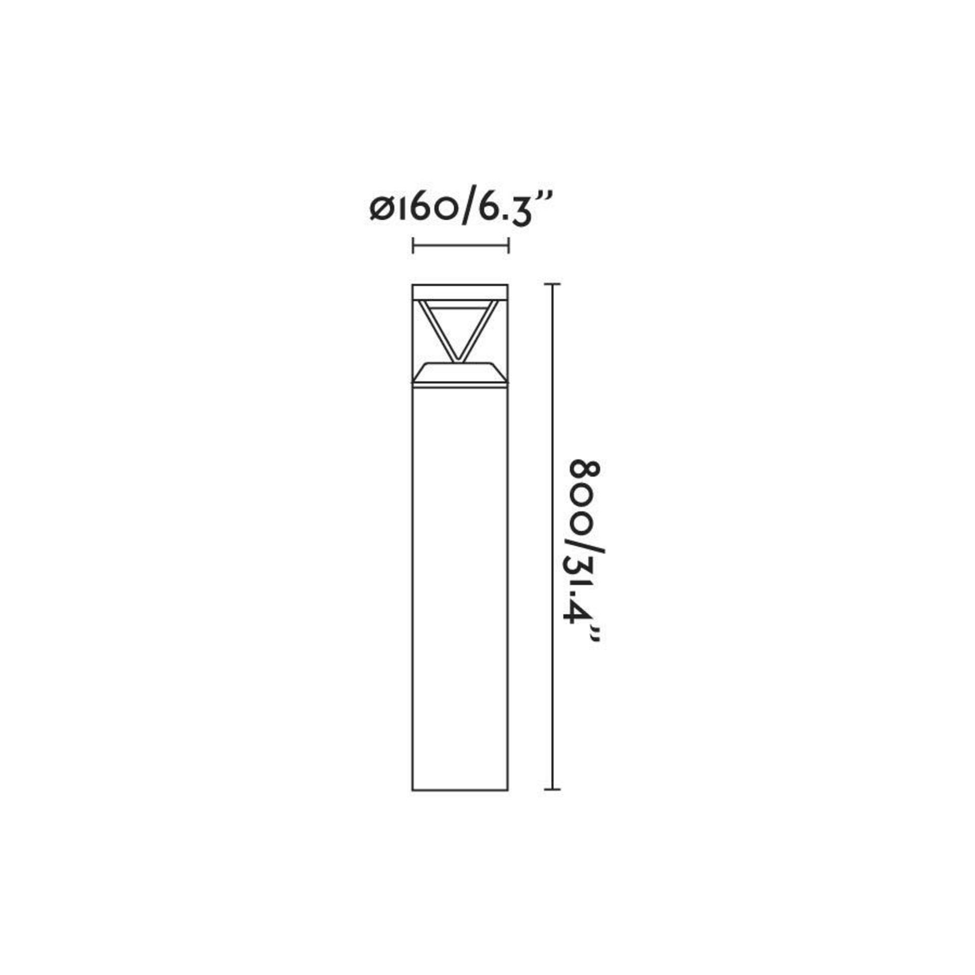 FARO RUSH sloupková lampa, tmavě šedá, 2700K 360st