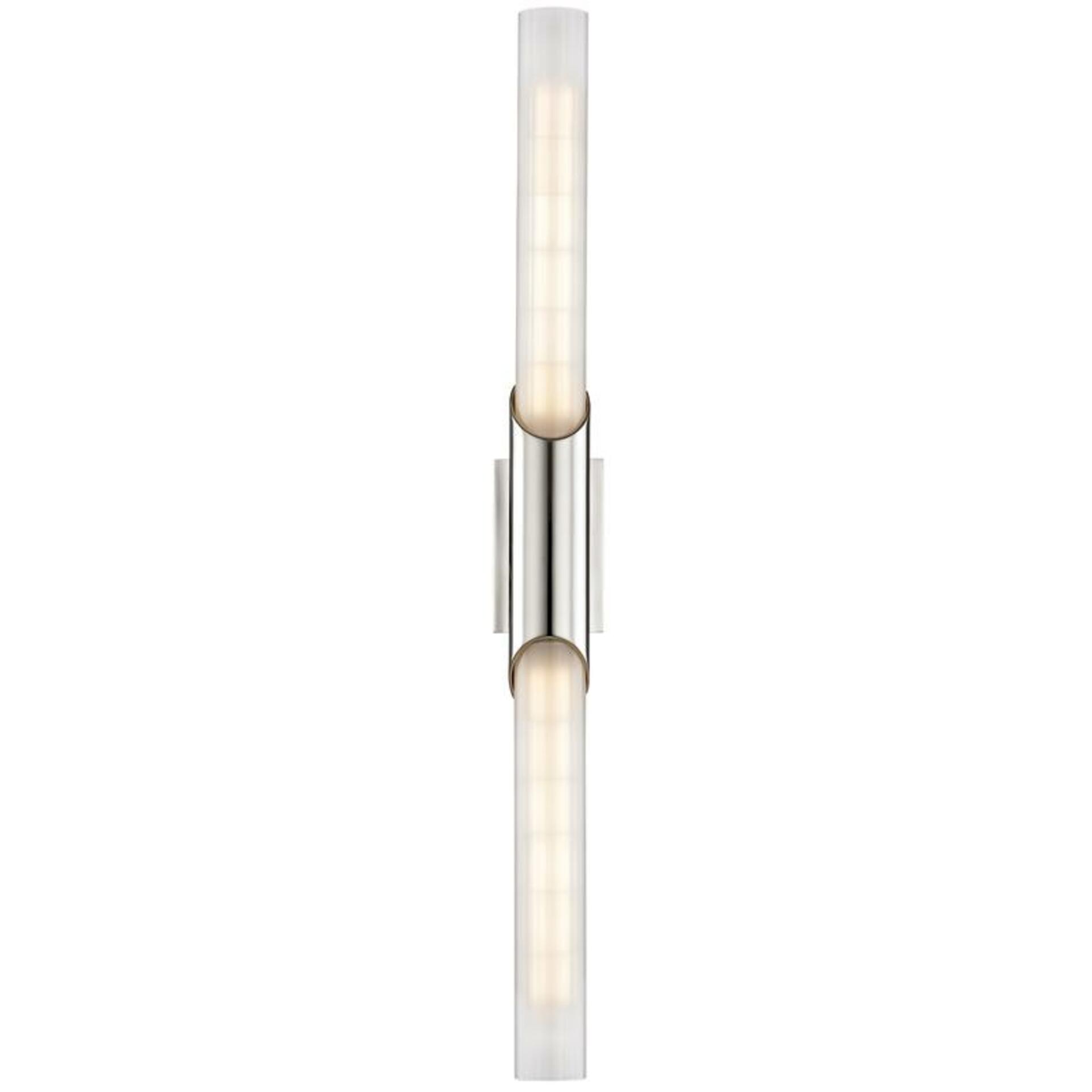 HUDSON VALLEY nástěnné svítidlo PYLON ocel/sklo nikl/matné E27 2x6W 2142-PN-CE