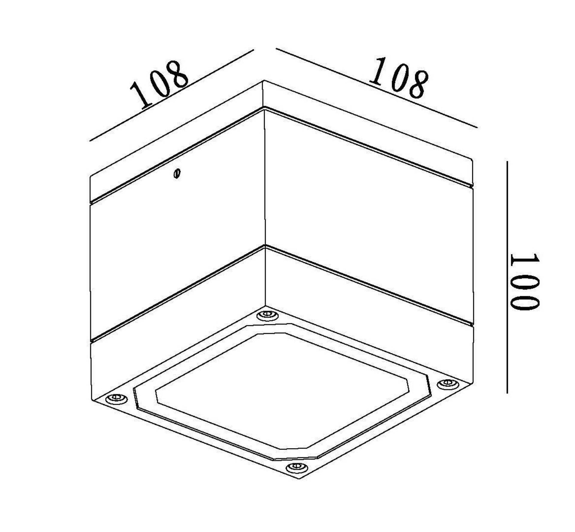 VÝPRODEJ VZORKU Light Impressions Kapego stropní přisazené svítidlo Mob Square II White 220-240V AC/50-60Hz GX53 1x max. 9,00 W 108 mm bílá 730409