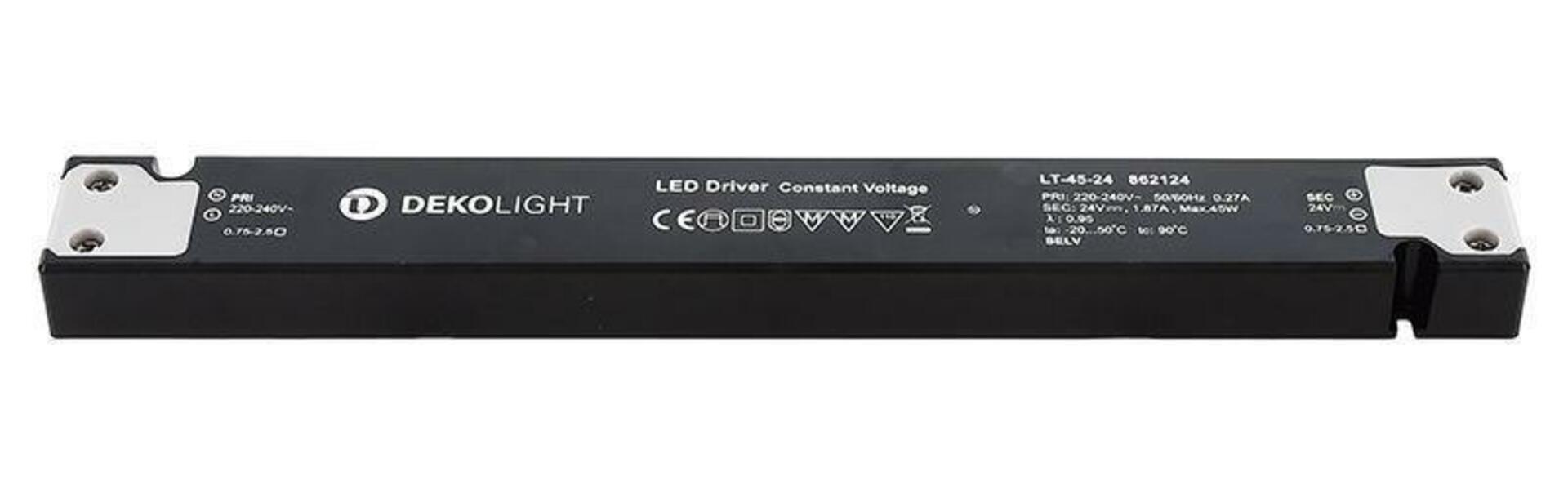 Light Impressions Deko-Light napájení LONG-FLAT, LT-45-24 konstantní napětí 0-187 mA IP20 24V DC 45,00 W 862124