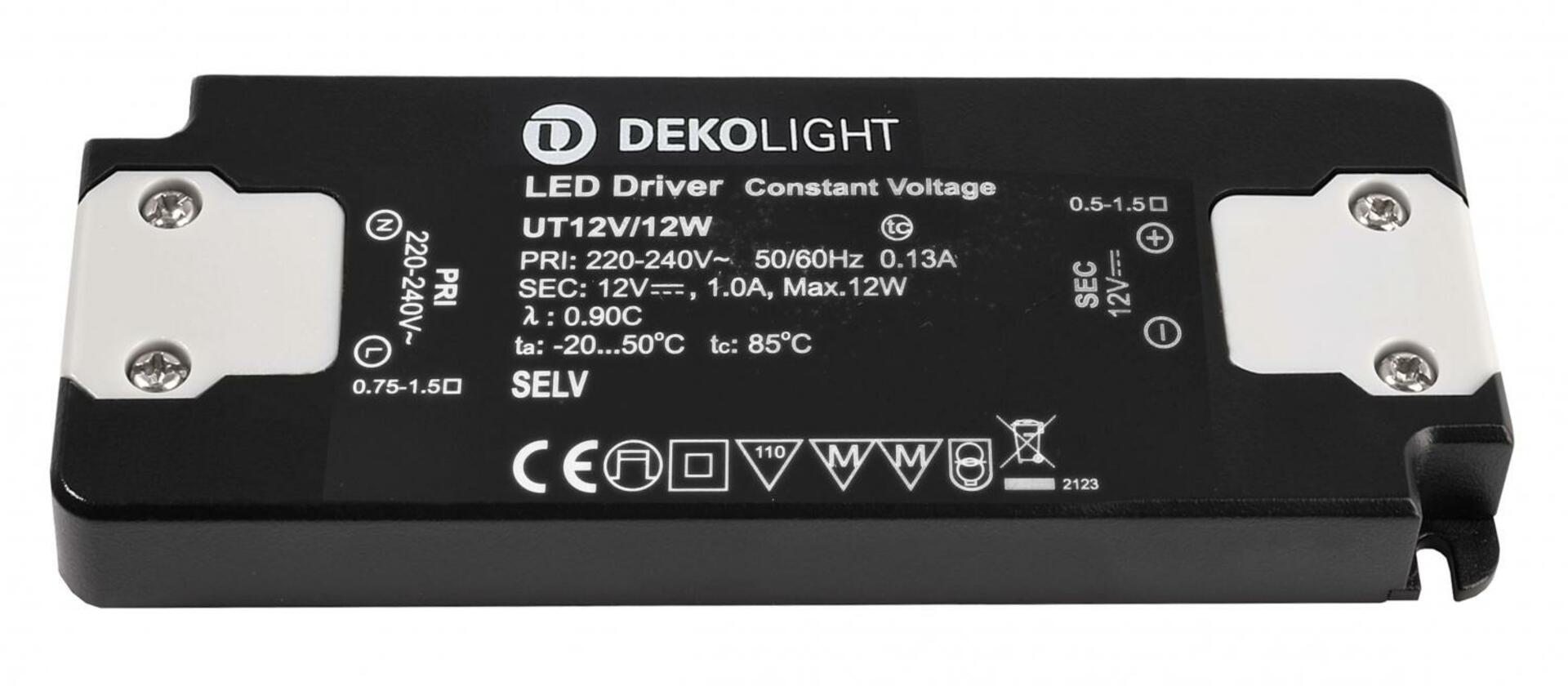 Light Impressions Deko-Light LED-napájení FLAT, CV, UT12V/12W konstantní napětí 0-1000 mA IP20 12V DC 12,00 W 862231