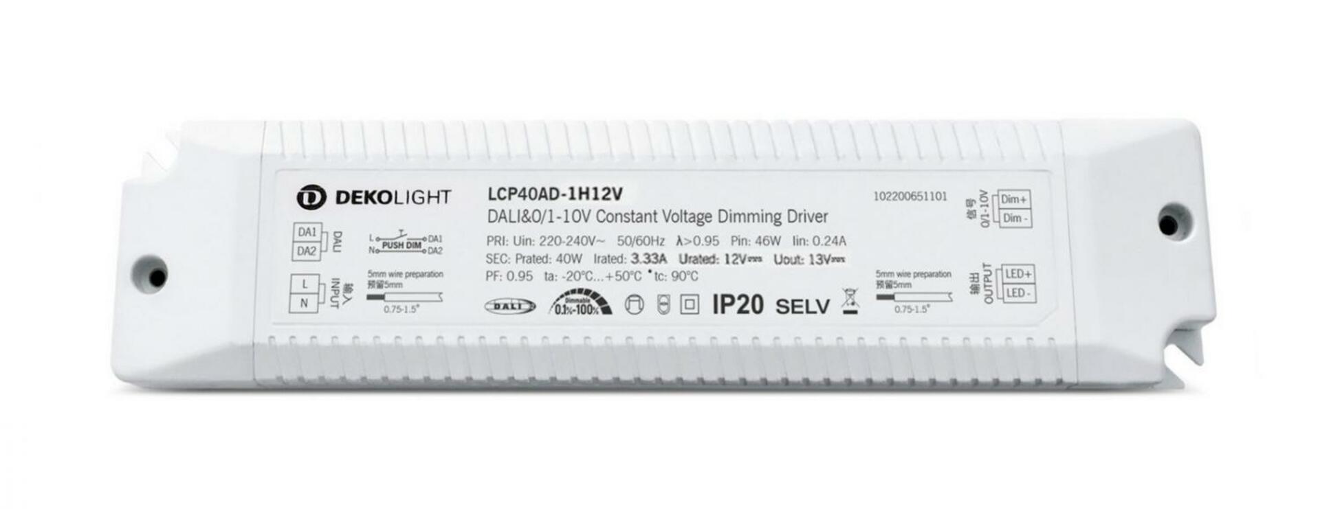 Light Impressions Deko-Light napájení (CV, DC) stmívatelné - BASIC, DIM, CV, LCP40AD-1H12V 862253