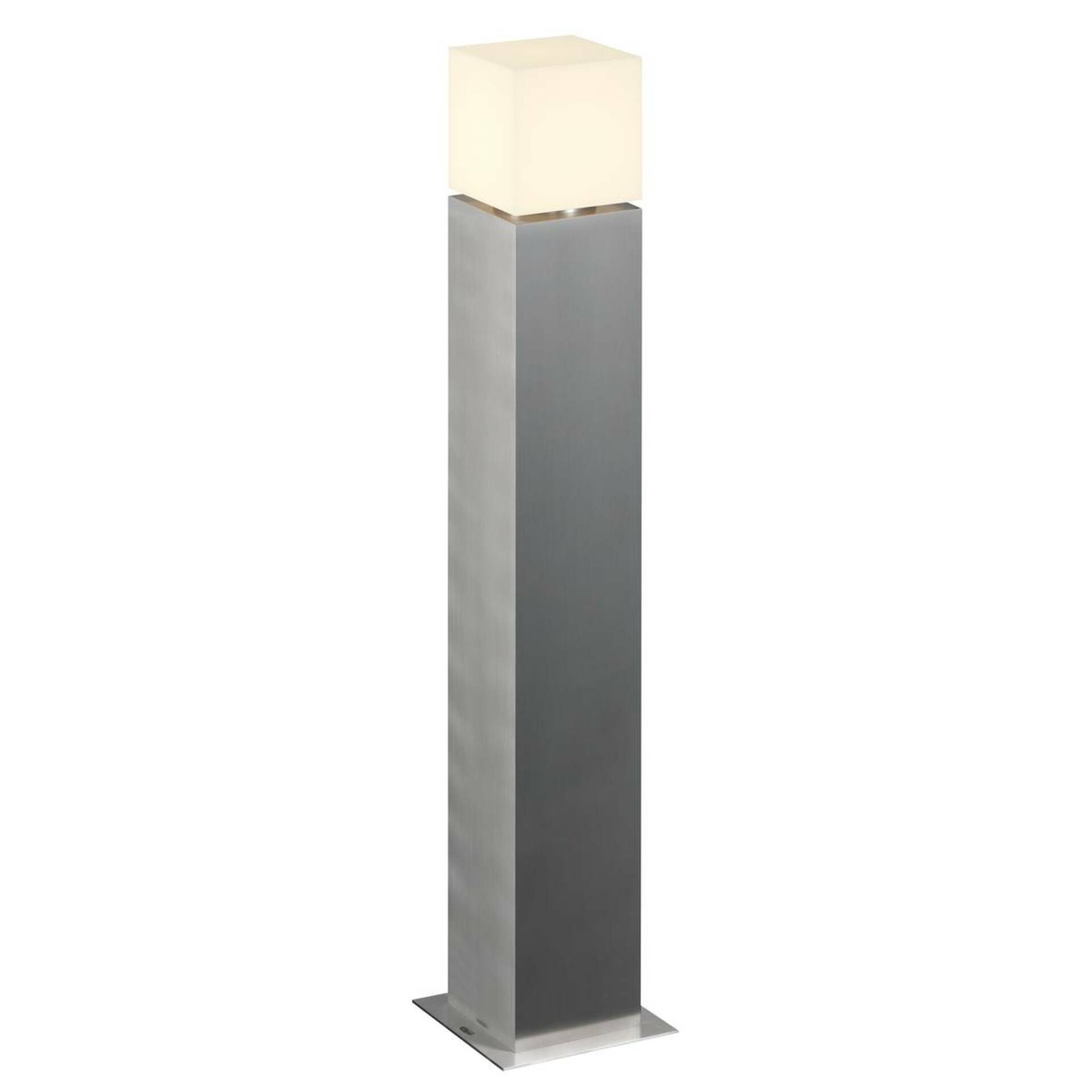 SLV Výprodej vzorku BIG WHITE SQUARE POLE 90 LED venkovní stojací lampa, ušlechtilá ocel 316, 3000K, IP44 1000418