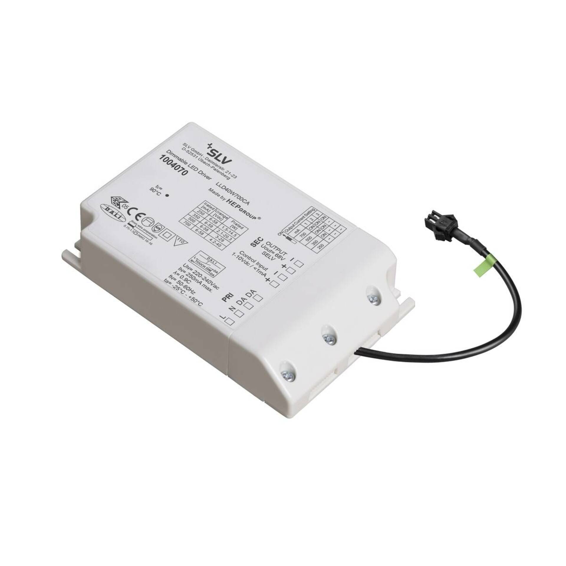 SLV BIG WHITE LED driver 1,5–40,6 W 250/350/500/700 mA 1004070