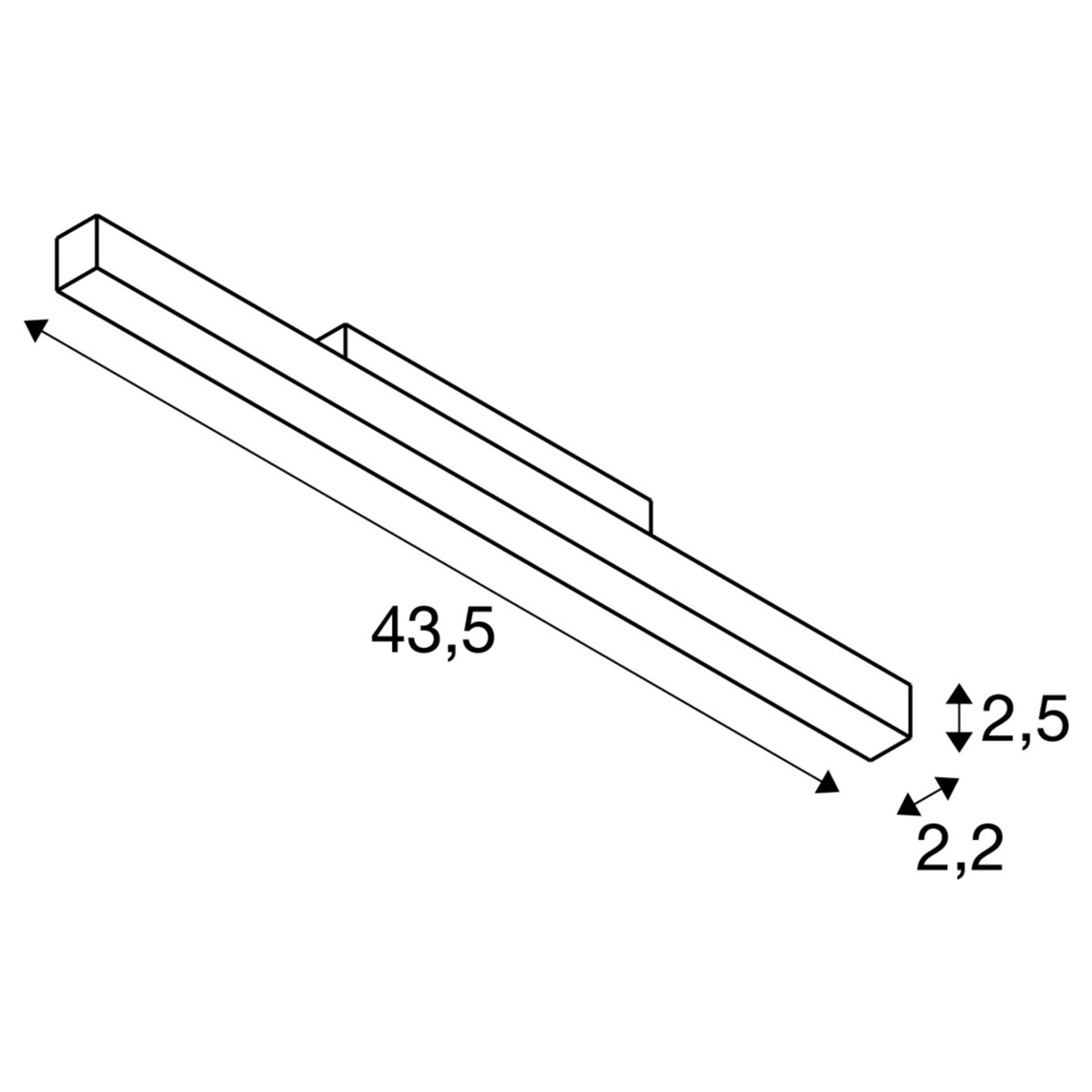 BIG WHITE (SLV) IN-LINE 44 48 V TRACK opal, DALI, spot, černé, 14 W, 1140 lm, 2700 K, CRI90, 95° 1006621