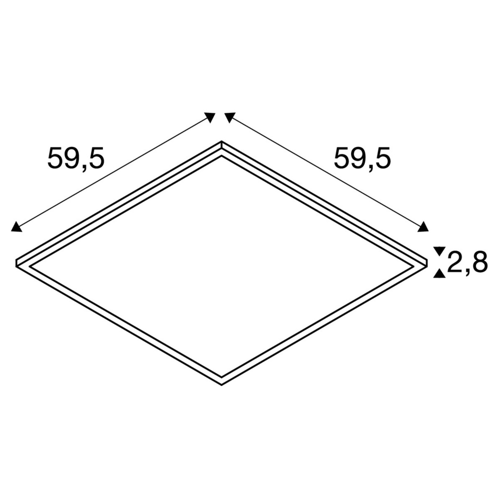 BIG WHITE (SLV) PANEL V DALI 600 34W 830/840 UGR 1007504