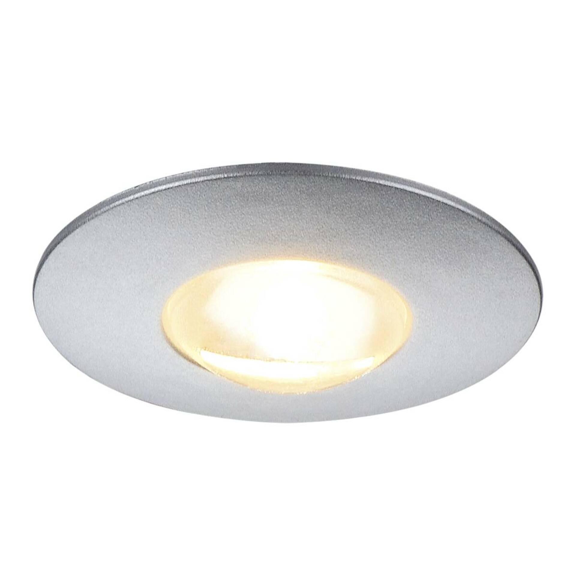 SLV BIG WHITE DEKLED, vestavné svítidlo, LED, 3 000 K, kulaté, stříbrná metallic, 1 W 112242