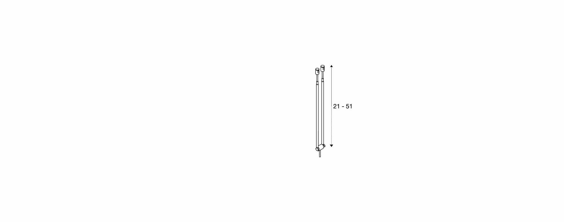 SLV BIG WHITE TELESKOP, svítidlo s lanem pro nízkonapěťový lanový systém TENSEO, QR-C51, bílé, Š/V/H 4,5/21–52/1 cm 139081