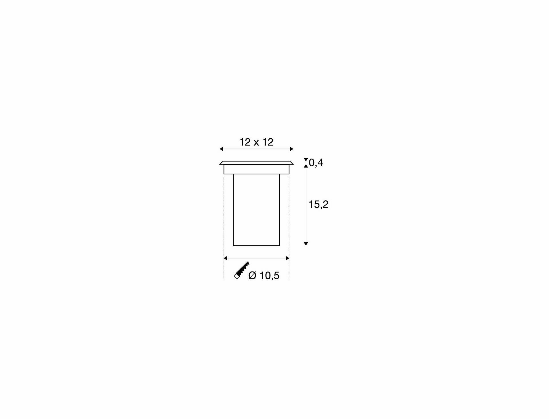 SLV BIG WHITE SOLASTO 120, venkovní zapuštěné podlahové svítidlo, LED GU10 51 mm, IP67, hranaté, nerezová ocel, max. 6W  227684