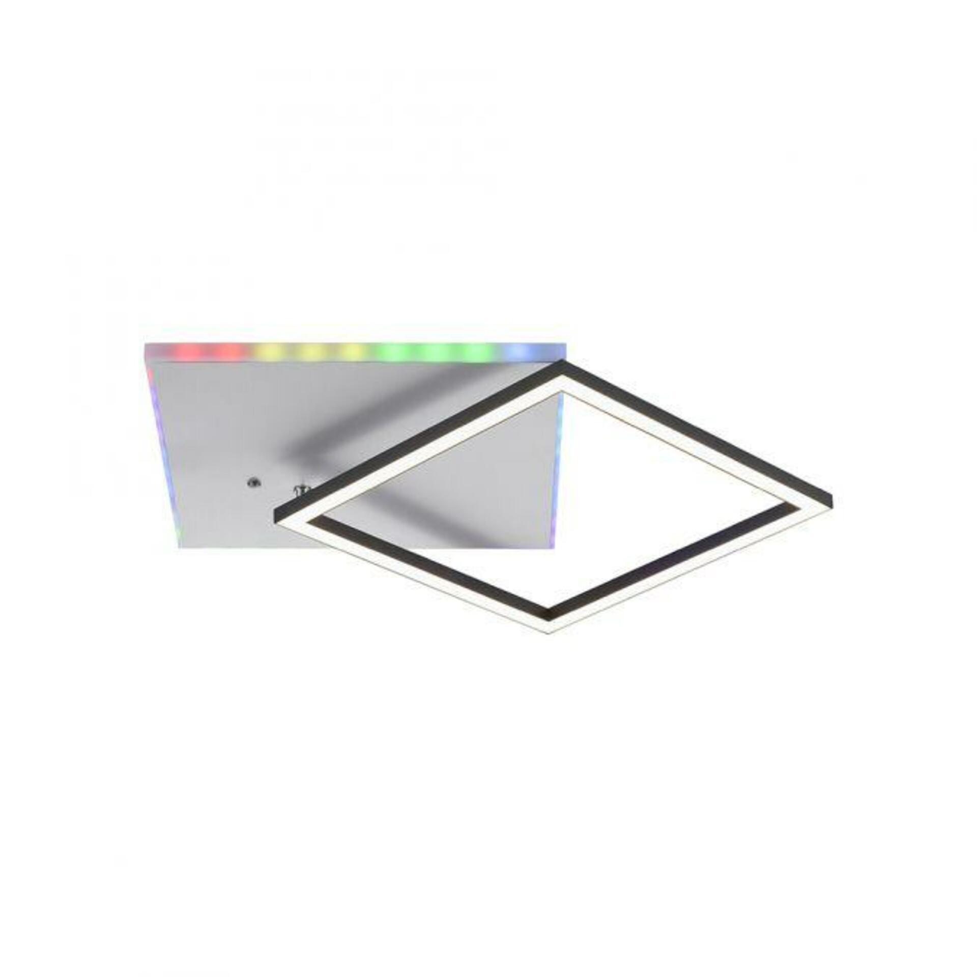 LEUCHTEN DIREKT is JUST LIGHT LED stropní svítidlo hranaté hliník CCT stmívatelné Rainbow RGB 2700-5000K LD 11327-95