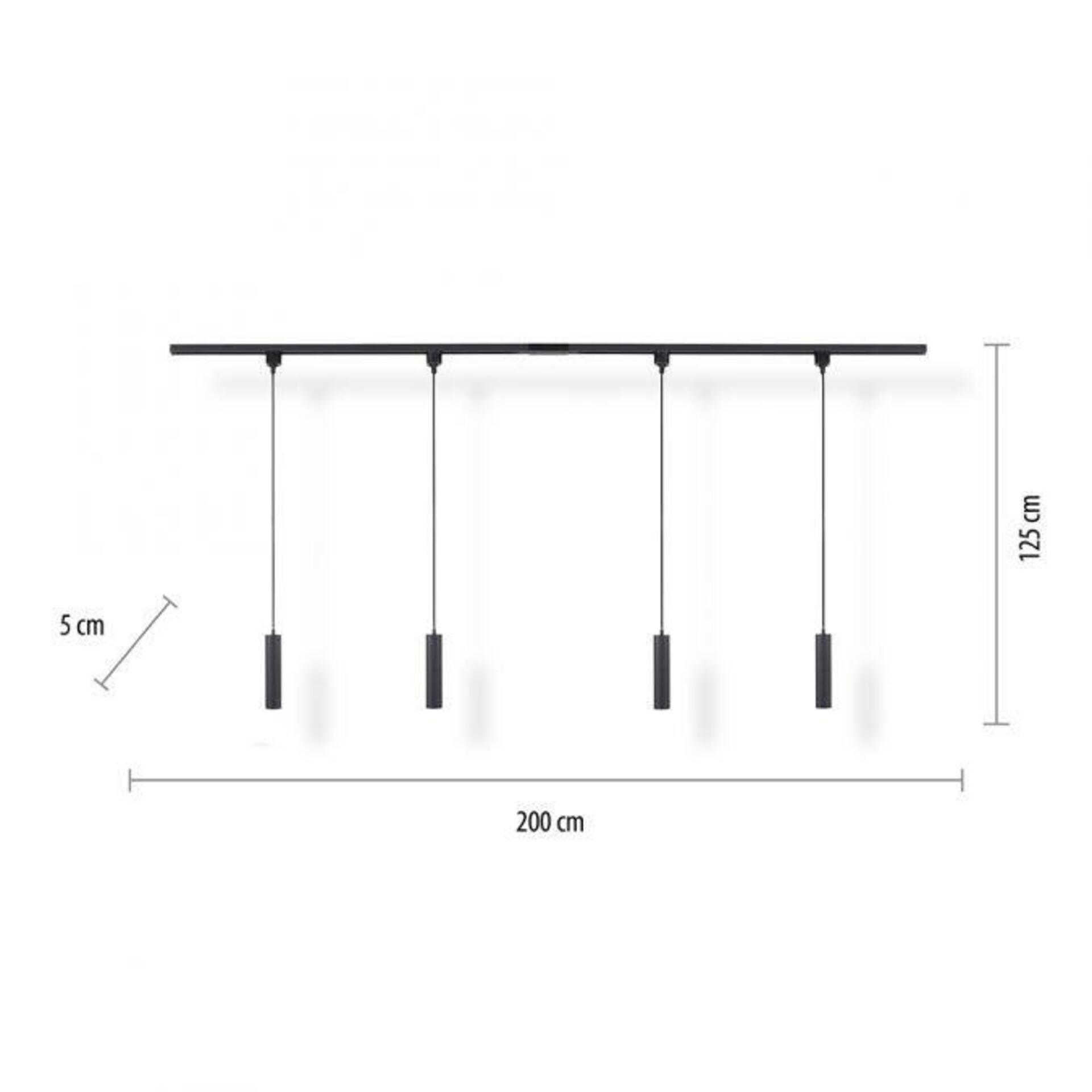 LEUCHTEN DIREKT is JUST LIGHT LED lištové svítidlo se závěsnými spoty, černá, nastavitelné, nadčasový design 3000K