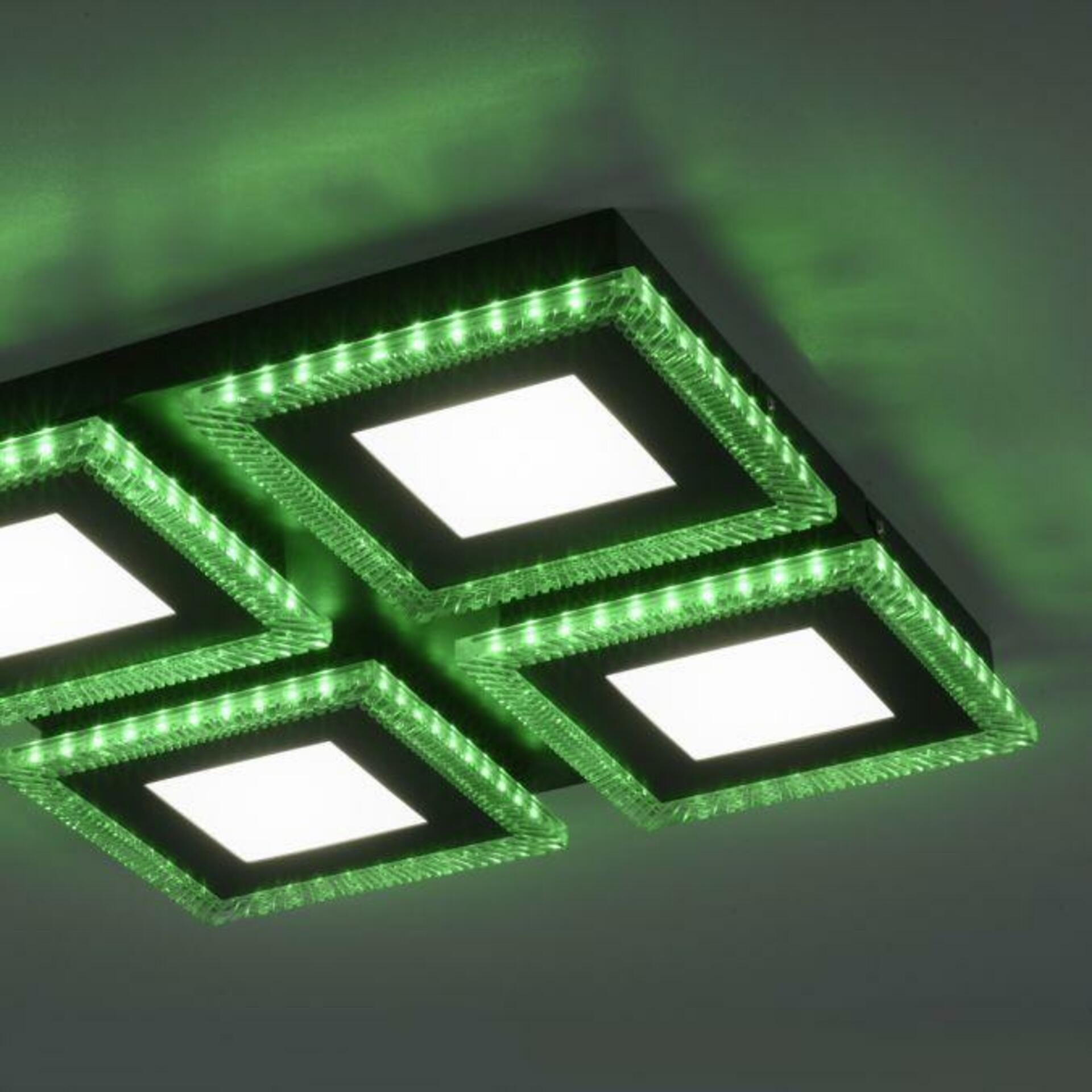 LEUCHTEN DIREKT is JUST LIGHT LED stropní svítidlo černé RGB barevné scény CCT stmívatelné 2700-5000K LD 14511-18