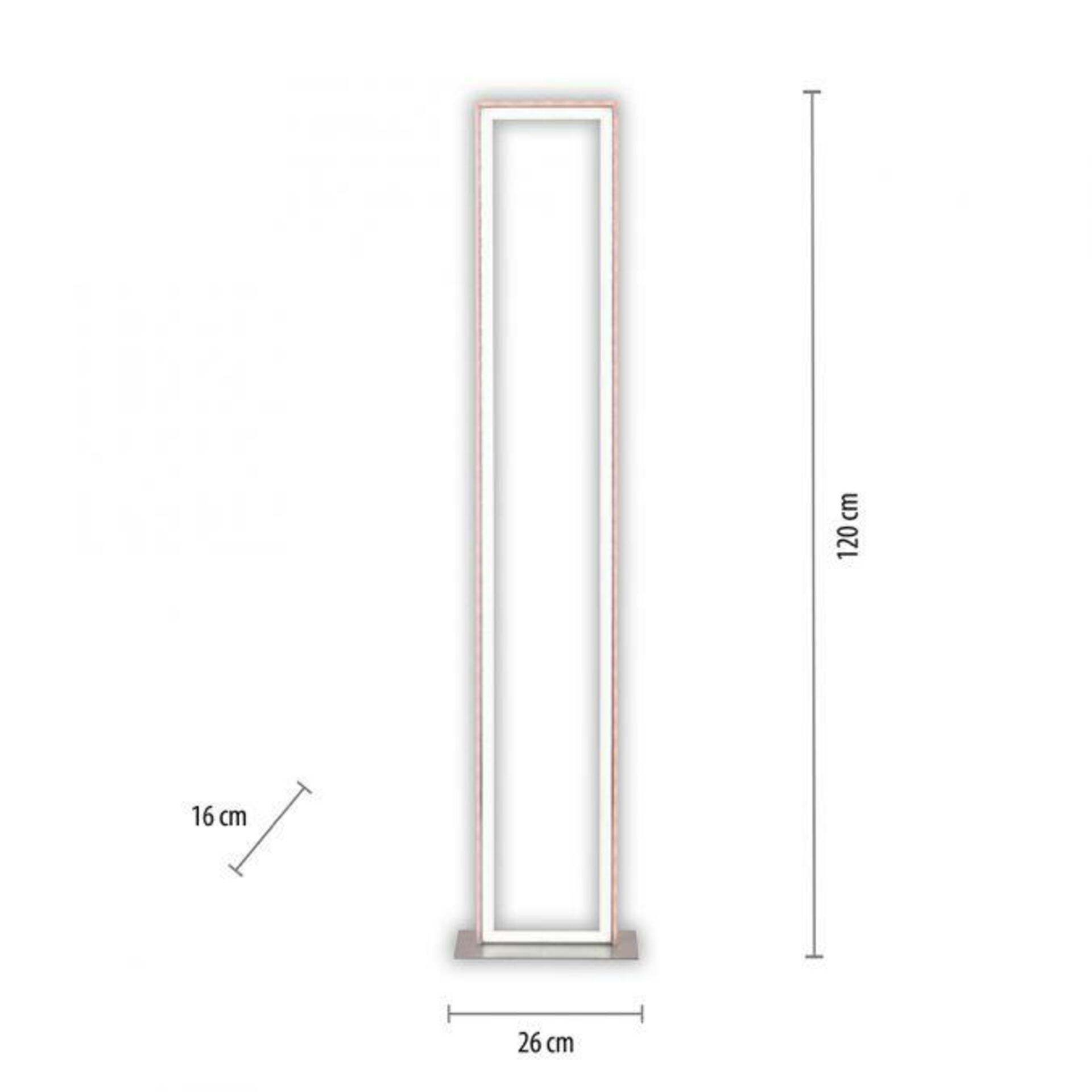 LEUCHTEN DIREKT is JUST LIGHT LED stojací svítidlo stříbrná barva, nožní vypínač, stmívatelné Sidelight RGB Rainbow 2700-5000K LD 14640-55