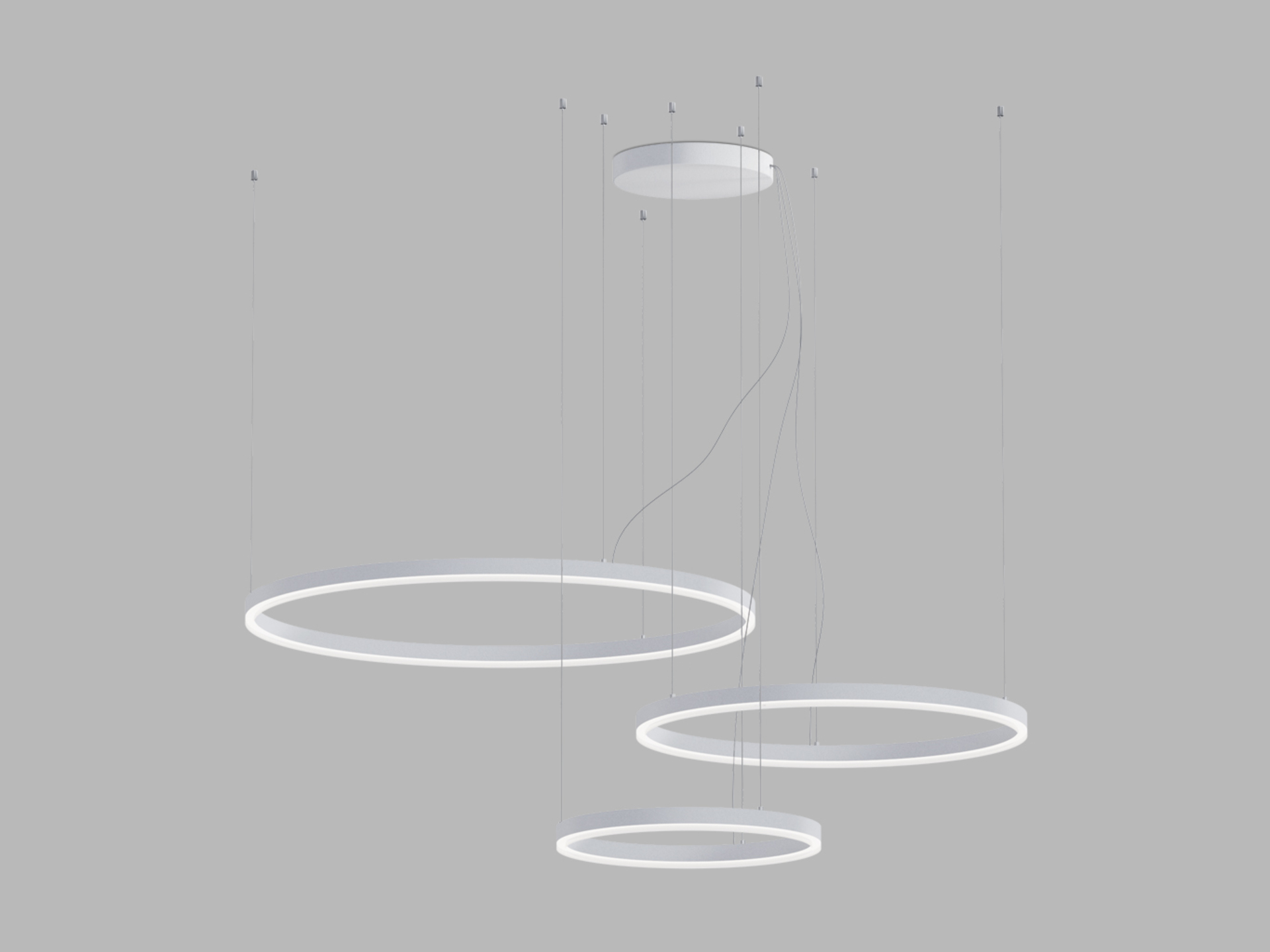 LED2 3274751DT Závěsné svítidlo CIRCLE SET 3 P-Z, W TRIAC DIM 136W 3000K/4000K bílá