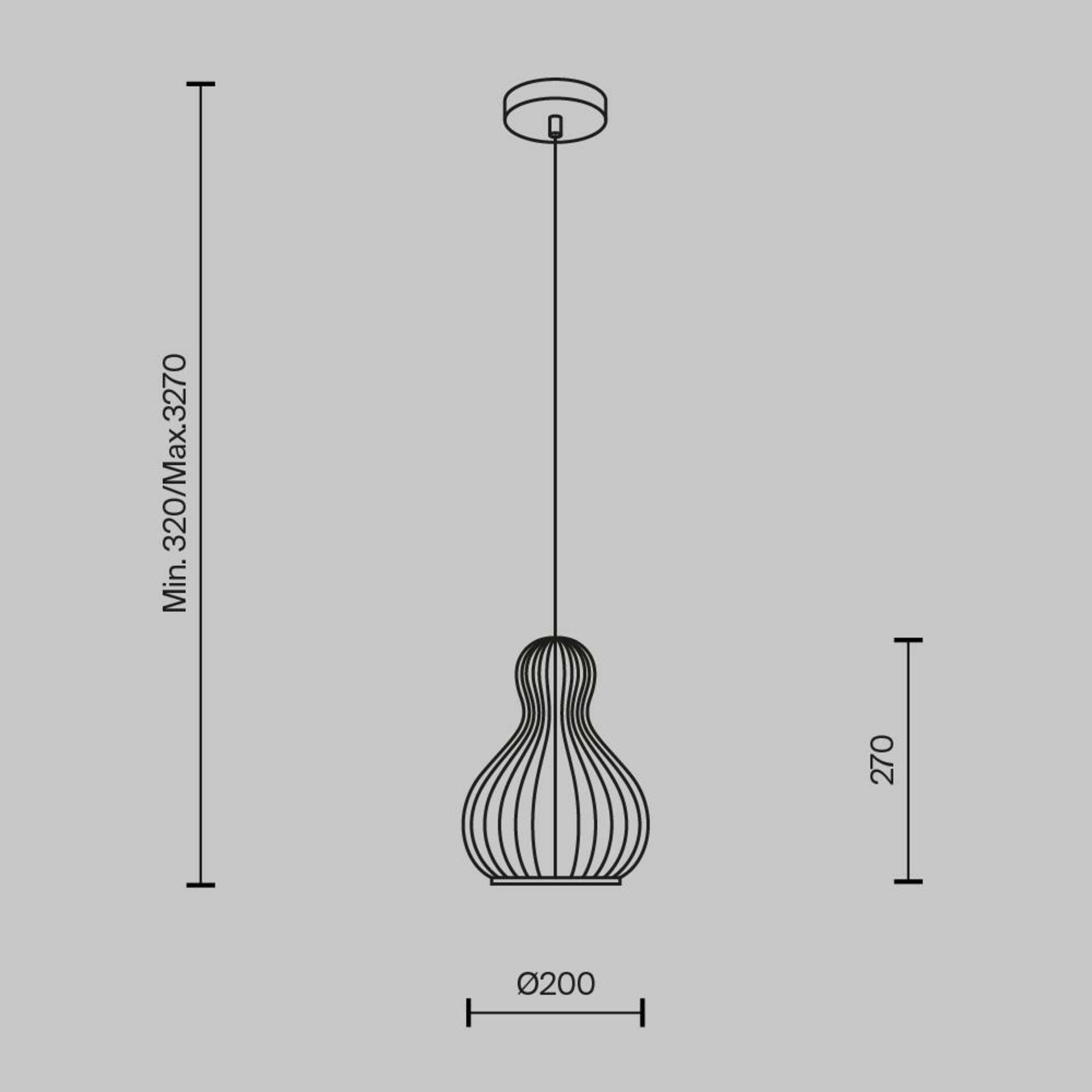 MAYTONI Závěsné svítidlo Roots E27x1 40W MOD192PL-01W