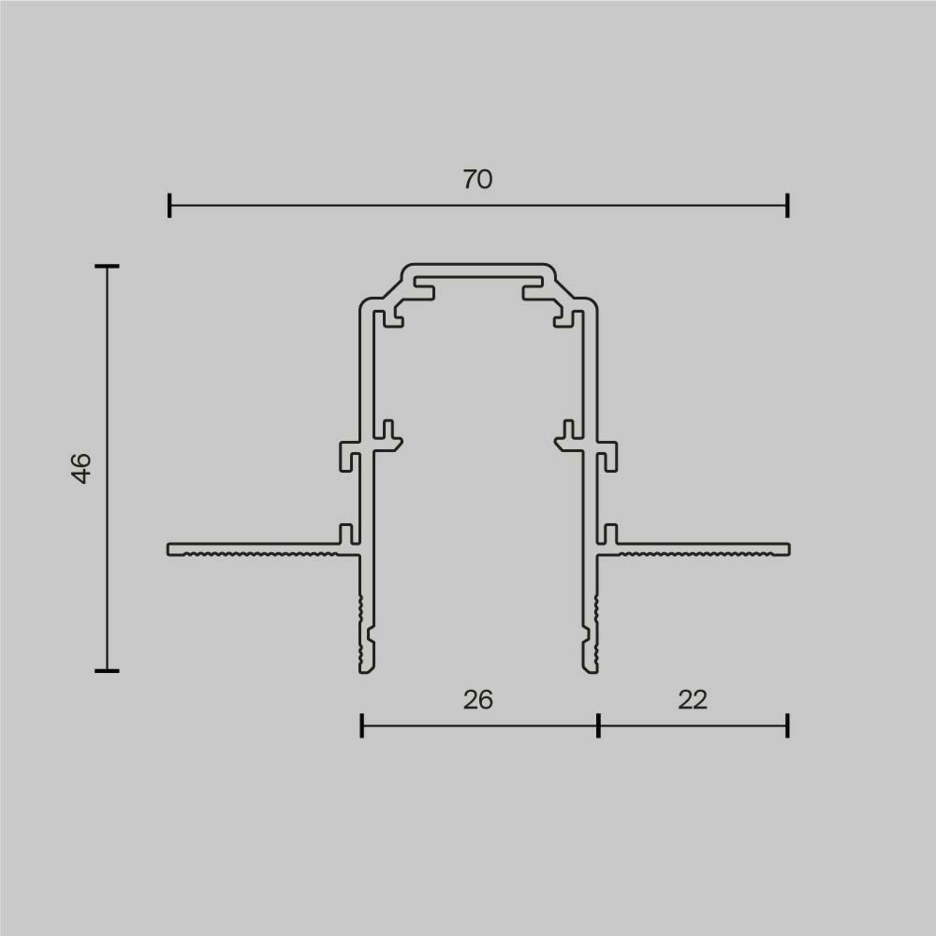 MAYTONI Kolejnice Magnetic track system Exility 1000 vestavná černá TRX034-421.12B