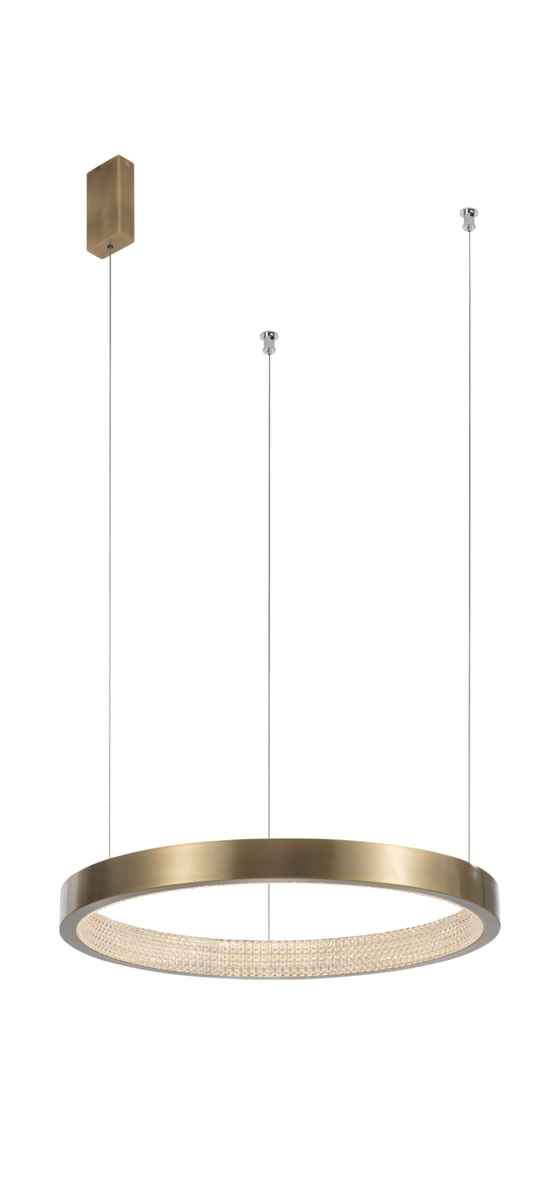 Nova Luce Elegantní závěsné LED svítidlo Vegas v luxusním zlatavém designu - 18 W LED, 1020 lm, pr. 450 mm NV 86016808