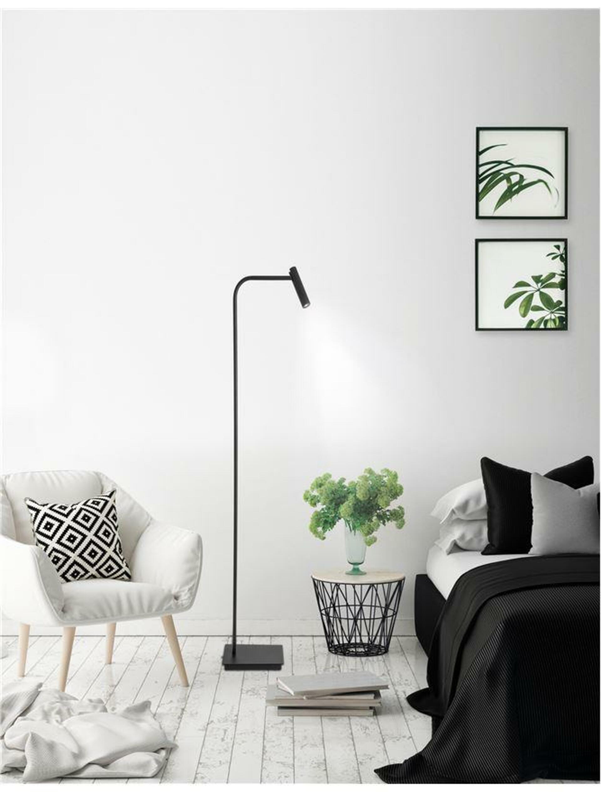 Nova Luce Stylová stojací LED lampa Sicily s nastavitelným spotem NV 7140183