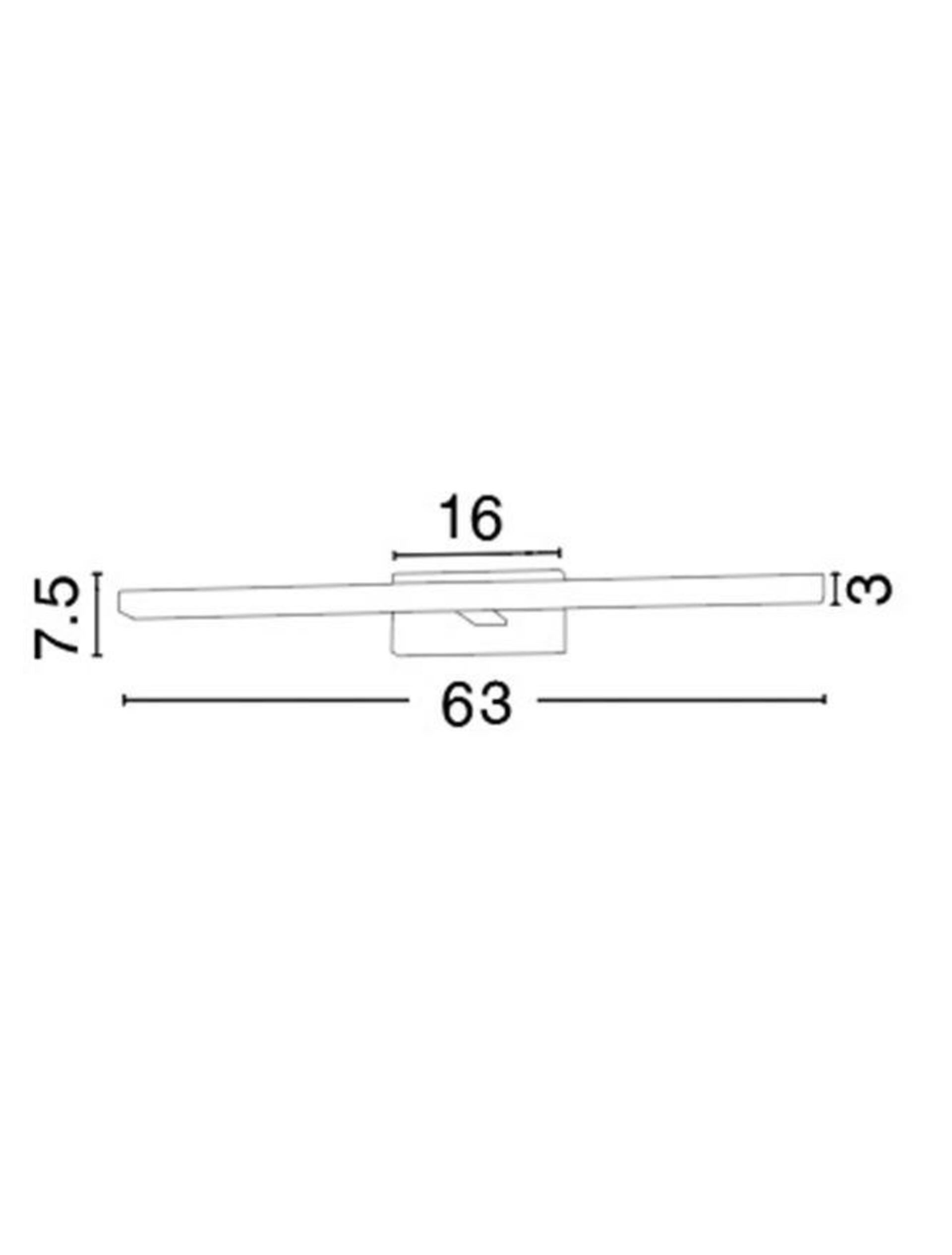 Nova Luce Moderní koupelnové nástěnné LED svítidlo Modena - 18 W LED, 1513 lm, 630 mm NV 787002