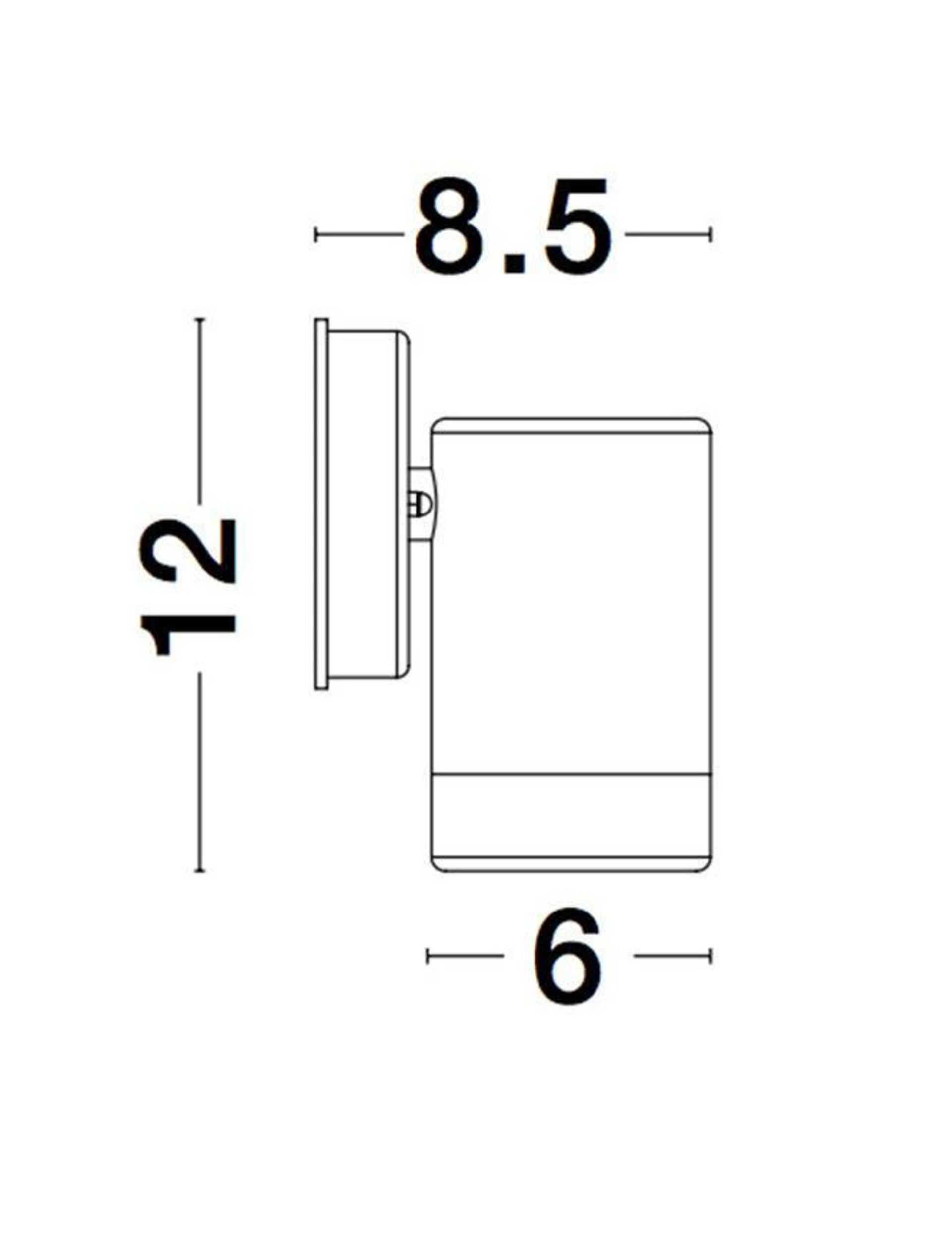 NOVA LUCE venkovní nástěnné svítidlo LIMBIO bílý ABS skleněný difuzor GU10 1x7W bez žárovky IP44 světlo dolů 9010601