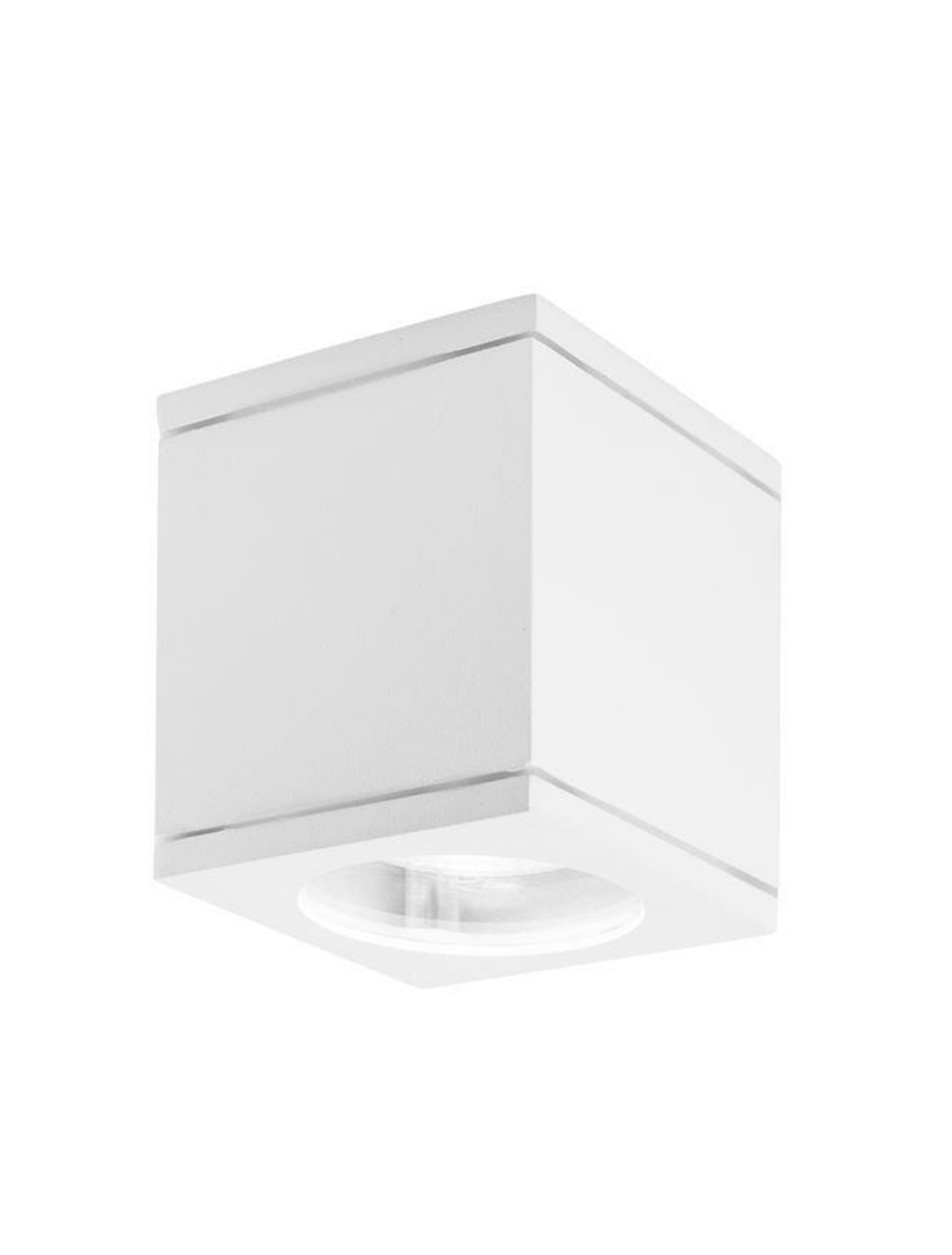 NOVA LUCE venkovní stropní svítidlo CERISE bílý litý hliník a skleněný difuzor GU10 1x7W IP54 220-240V bez žárovky 9040022