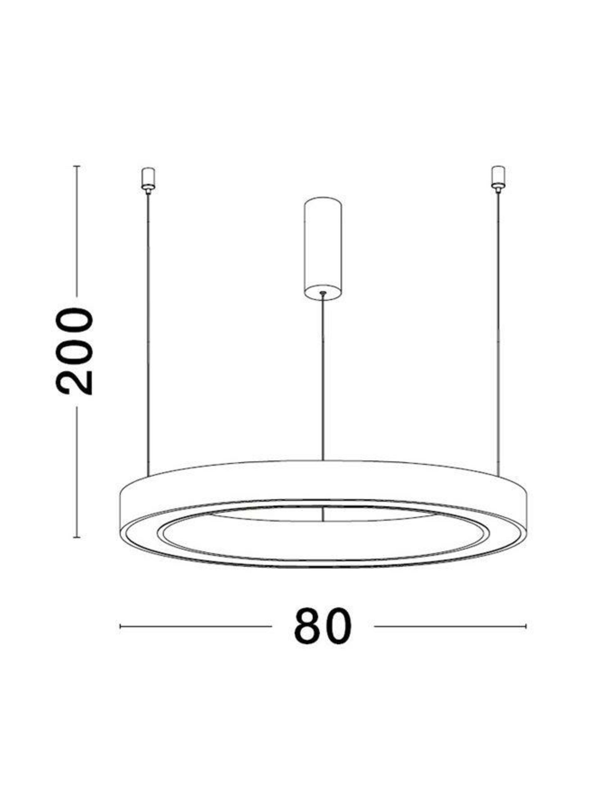 NOVA LUCE závěsné svítidlo STING LED hliník a akryl bílá Epistar SMD2835 50W 3000K Eaglerise TRIAC driver D80 H200 120st. IP20 stmívatelné 9558603