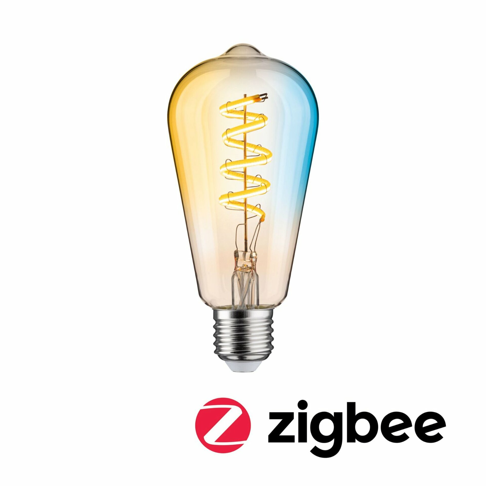 PAULMANN Filament 230V Smart Home Zigbee 3.0 LED žárovka ST64 E27 7,5W měnitelná bílá stmívatelné zlatá