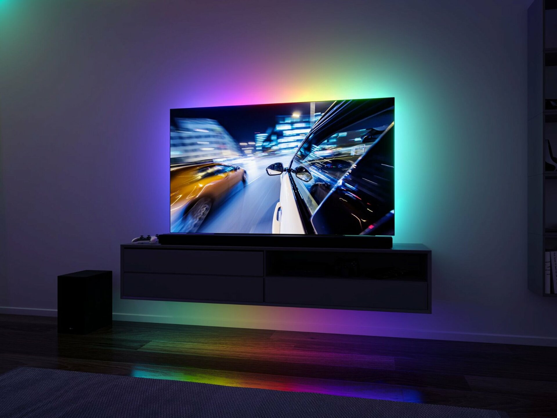 PAULMANN EntertainLED USB LED Strip osvětlení TV 75 Zoll 3,1m 5W 60LEDs/m RGB+