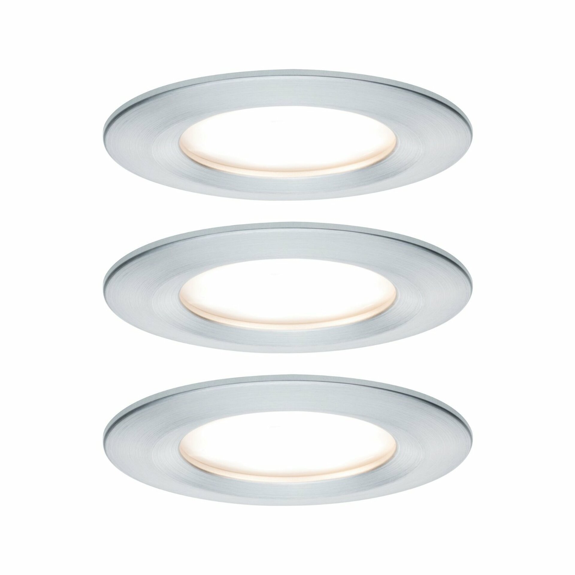 PAULMANN Vestavné svítidlo LED Nova kruhové 3x6,5W hliník broušený nevýklopné 934.62 P 93462