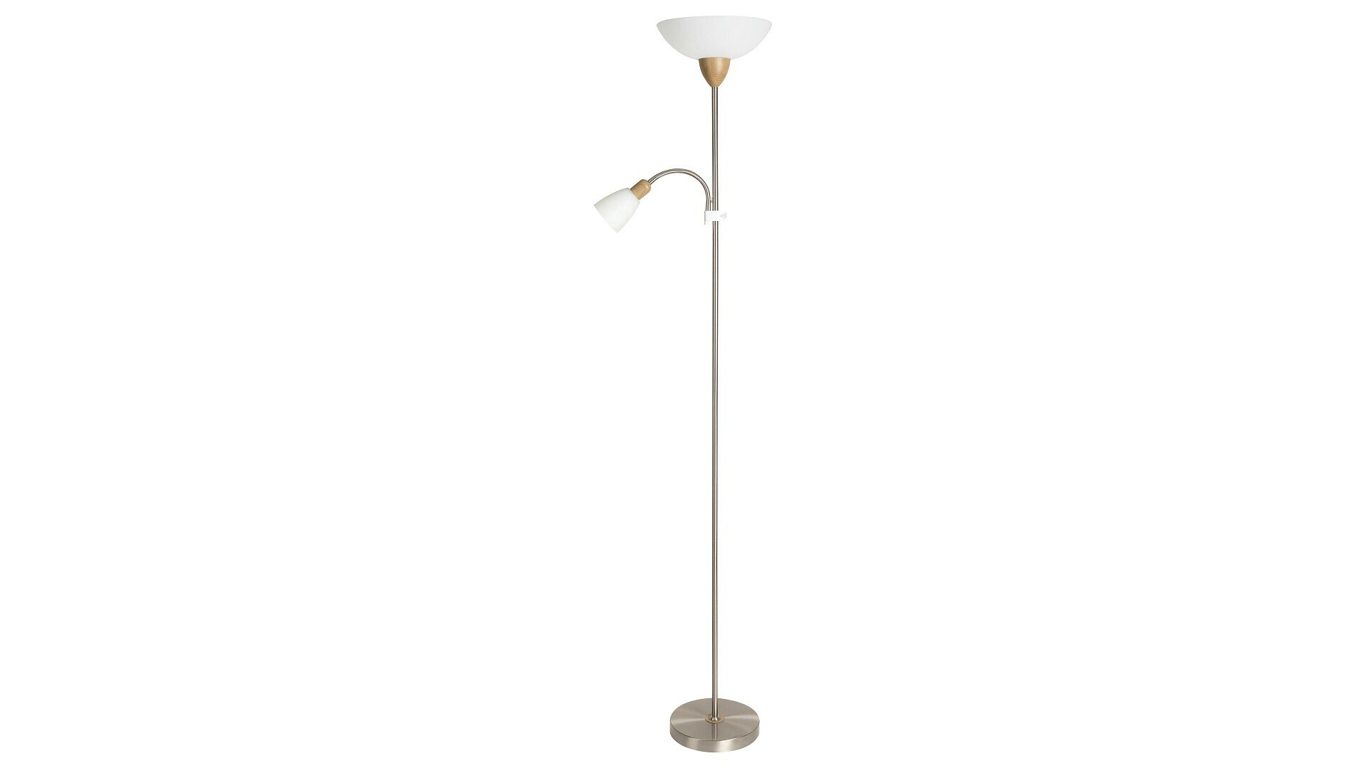 Rabalux stojací lampa Diana E27 G45 1X MAX 40W + E14 1X MAX 40W saténová chromová 5739