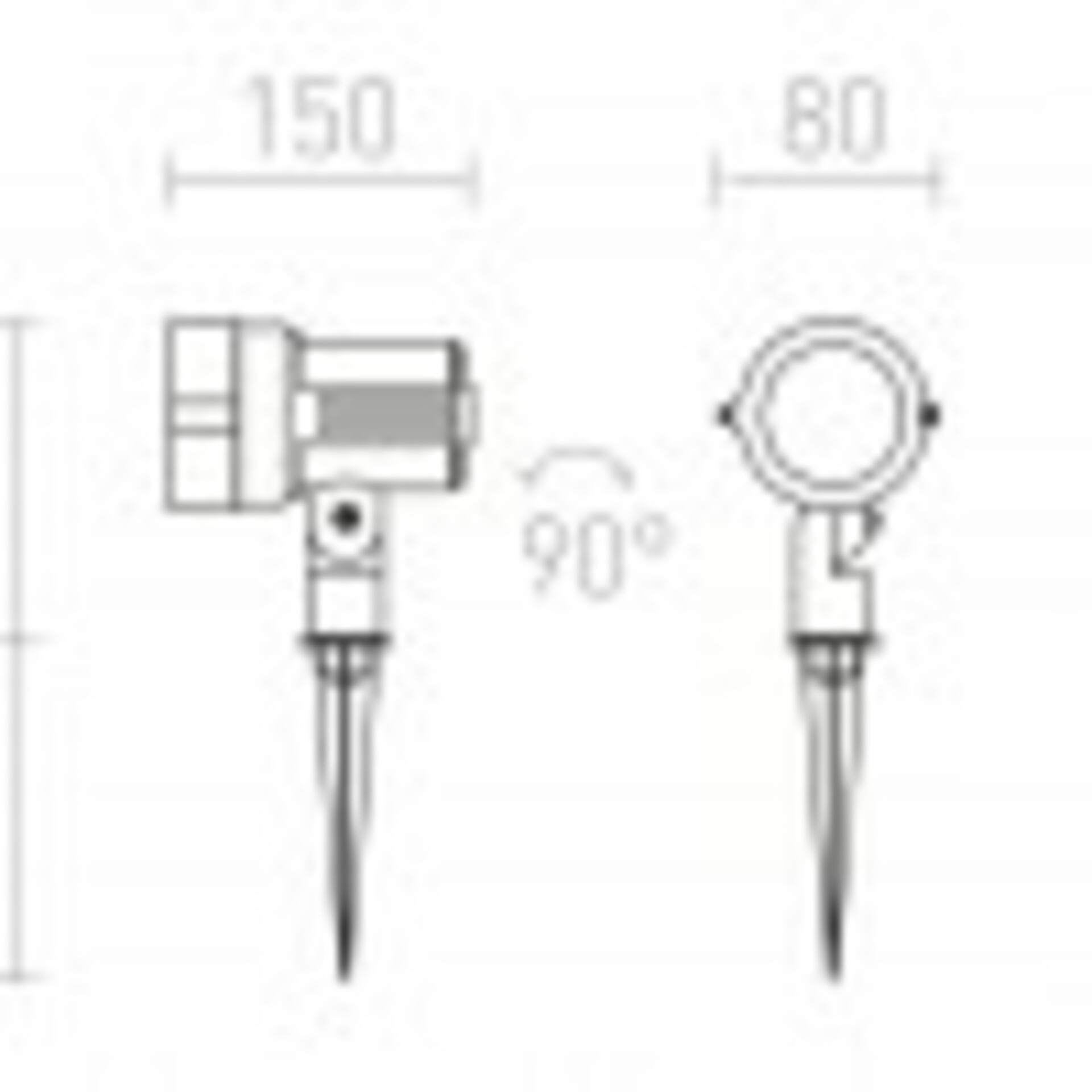 RED - DESIGN RENDL VÝPRODEJ VZORKU RENDL GARY LED na bodci šedá 230V LED 10W 45° IP65 3000K R10527