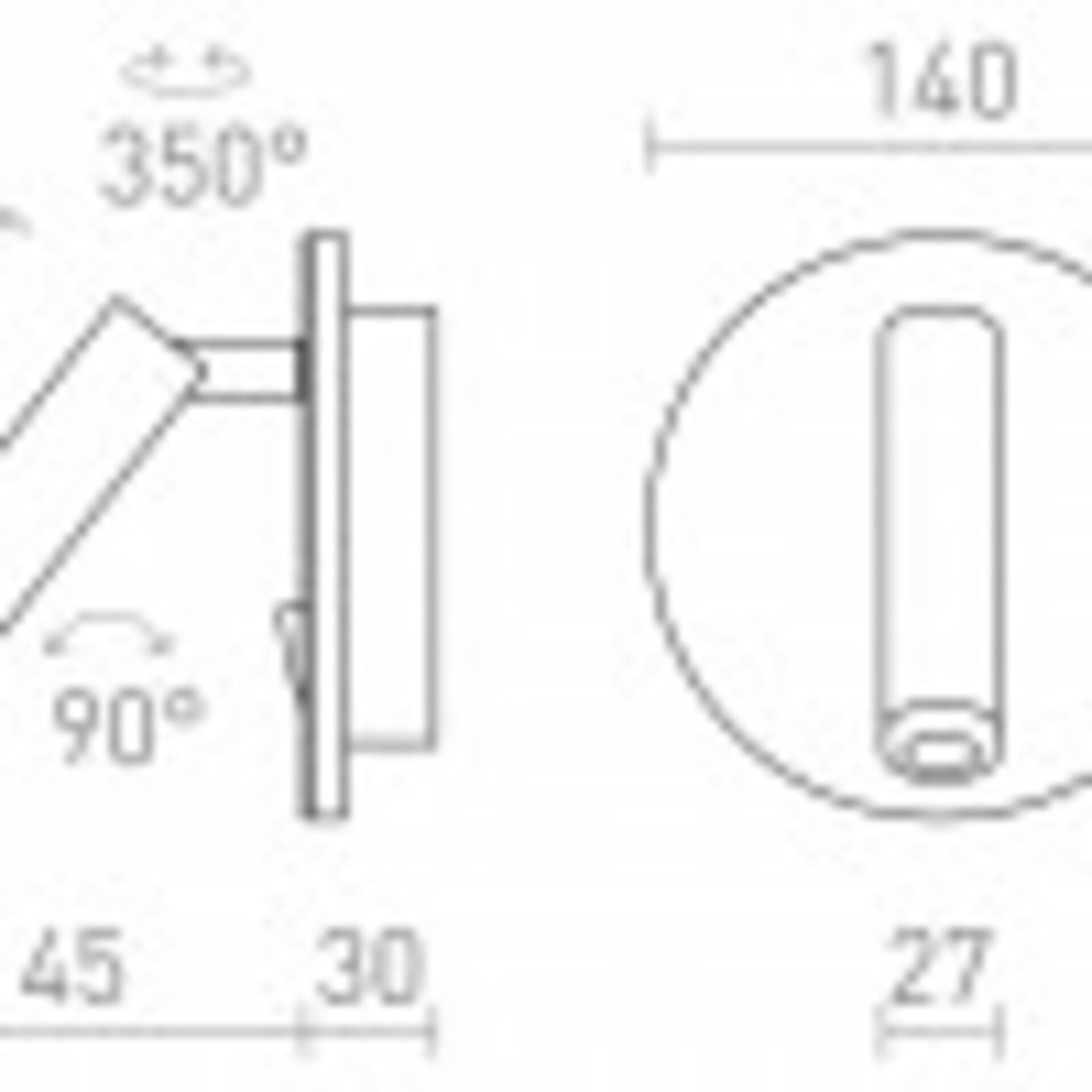 RED - DESIGN RENDL RENDL THALIA nástěnná černá satinovaný akryl 230V LED 6+3W 3000K R13765